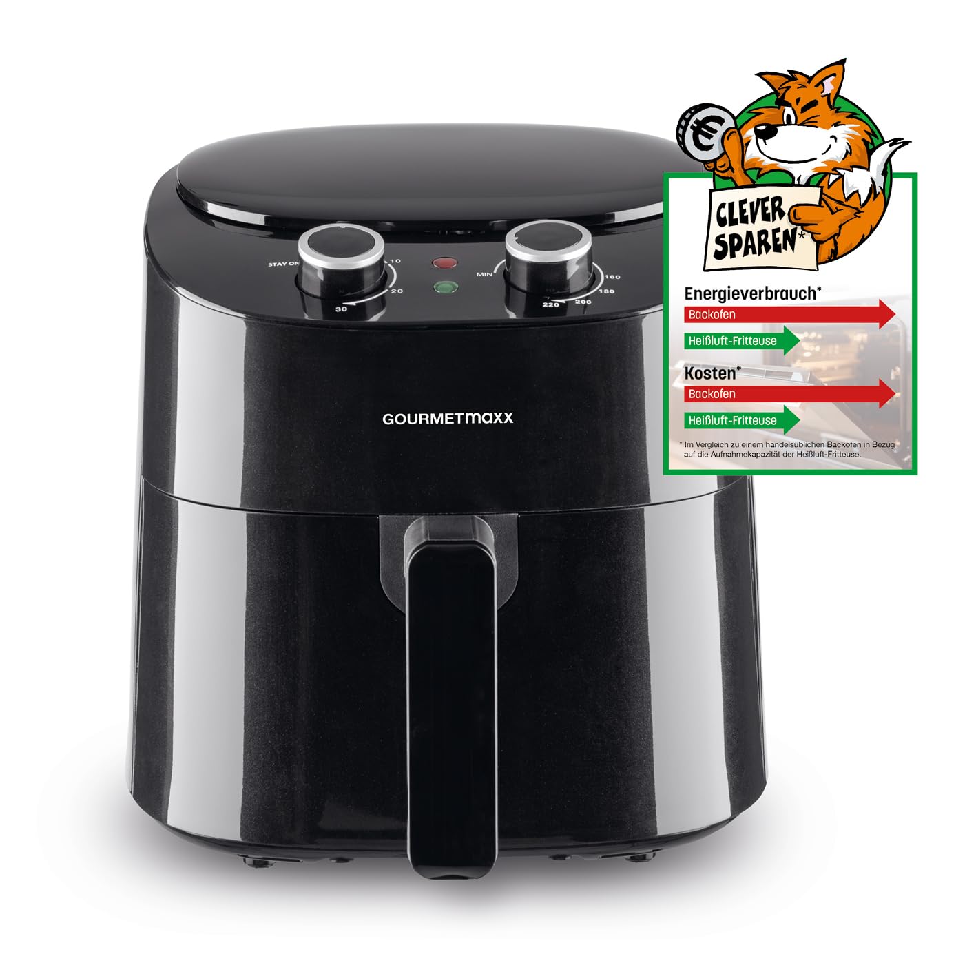Heissluftfritteuse mit 8 Programmen, 4,5 Liter