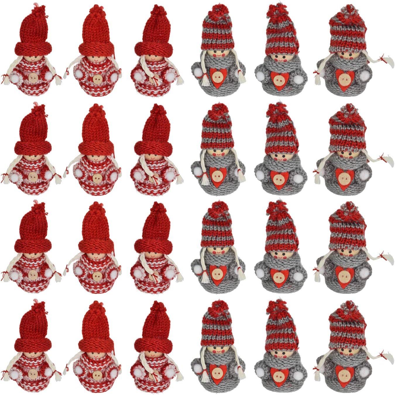Wichtel Nordic Set, 24x Mini Wichtel Rot