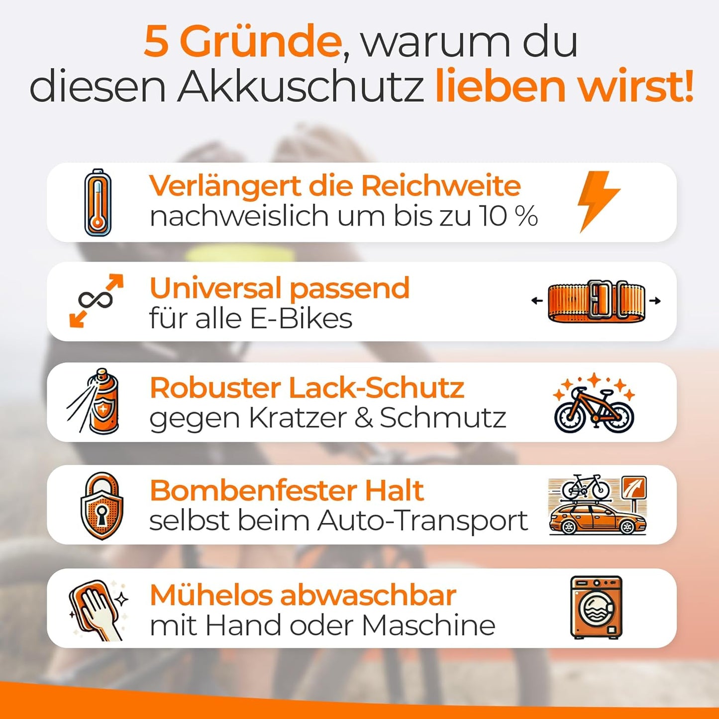 E-Bike Akku Schutzhülle, Standard with Bottle Holder Opening