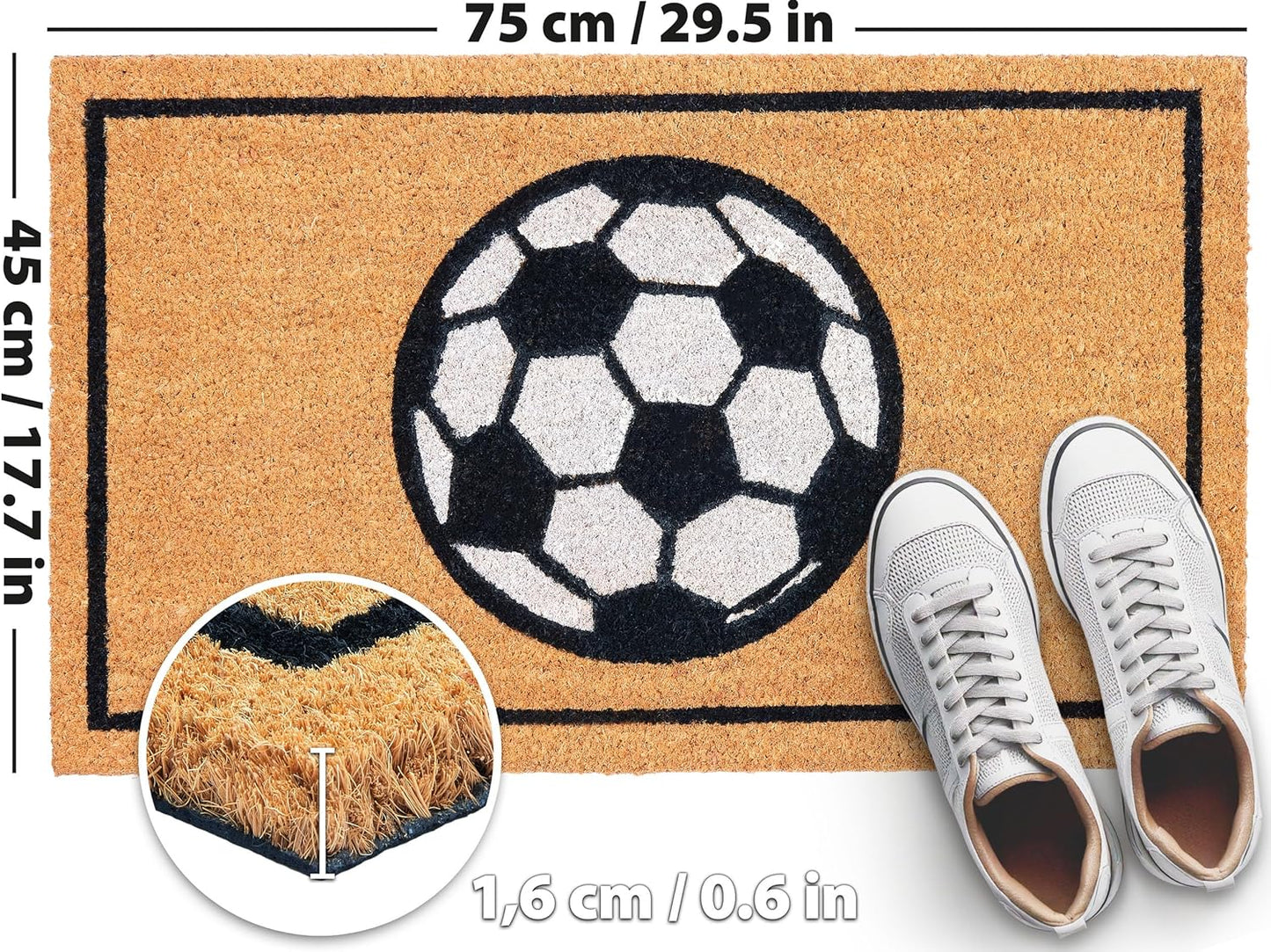 Antirutsch Fussmatte, Fussball