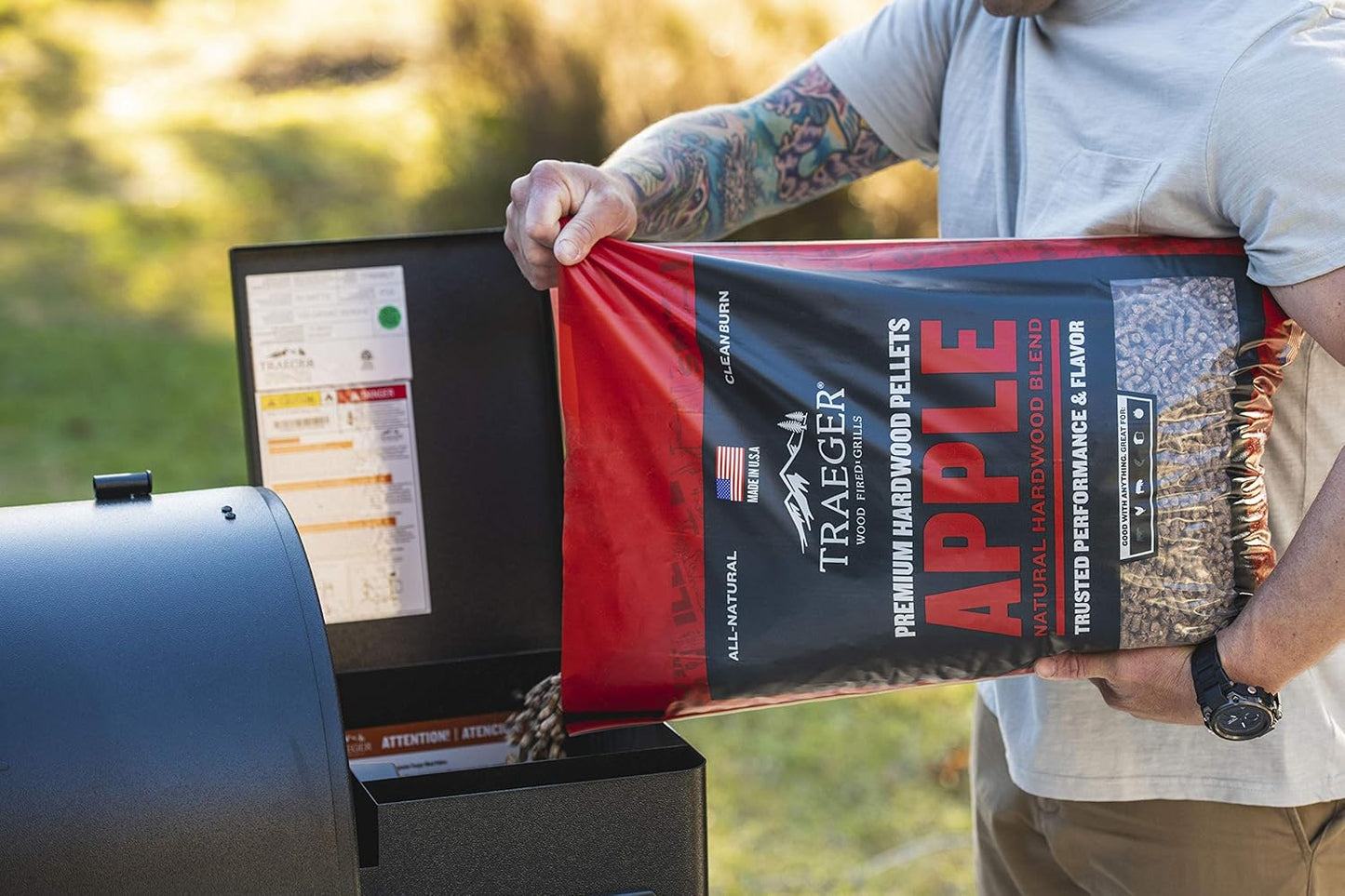 Apfel Naturholzpellets für Smoker und Grill, Apfel 9 kg