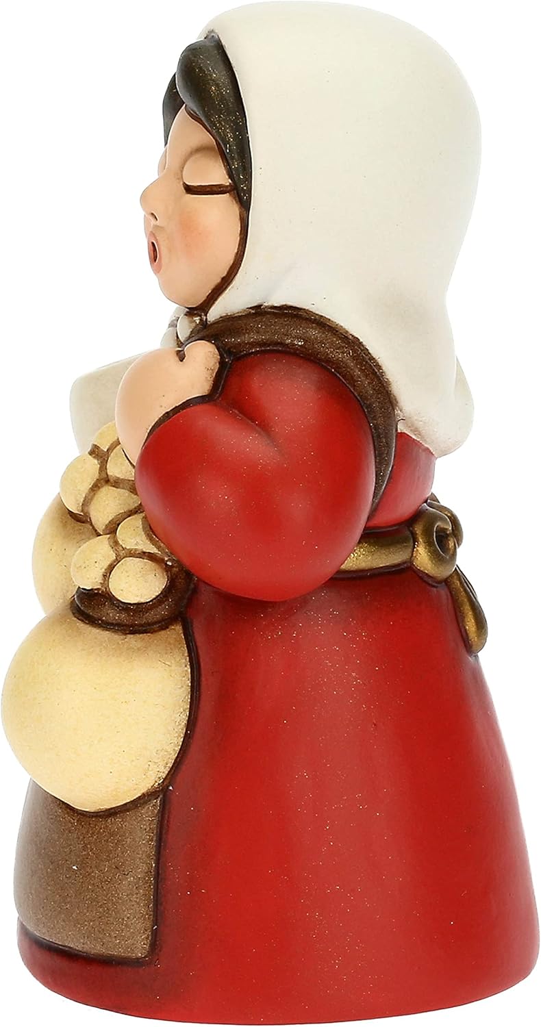 Krippenfigur - Frau mit Käse