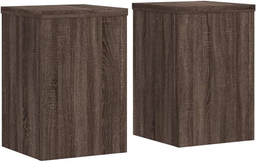 Pflanzenständer 2er-Set, 25 x 25 x 35 cm Braune Eiche