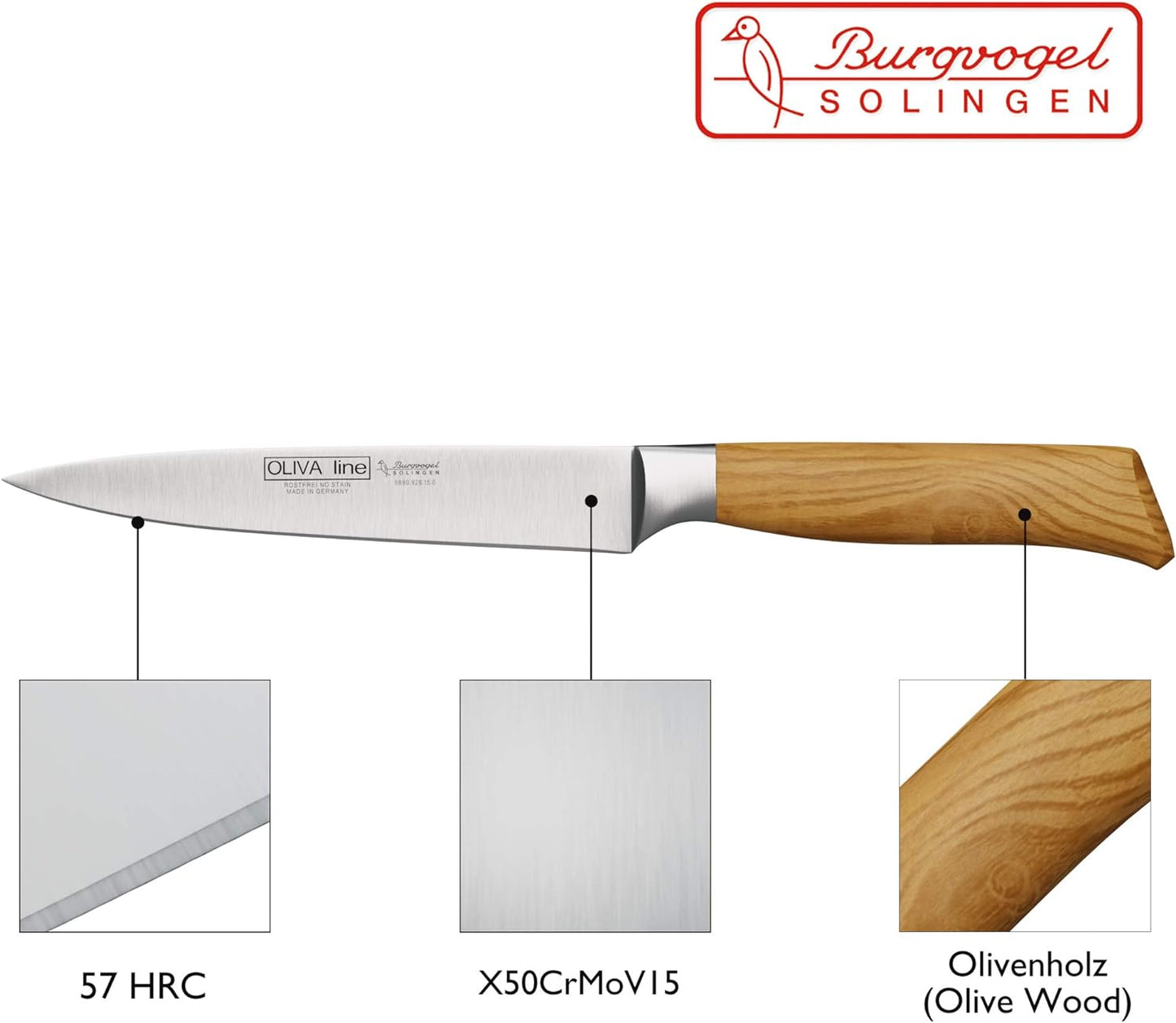Oliva Line Kochmesser, 15 cm