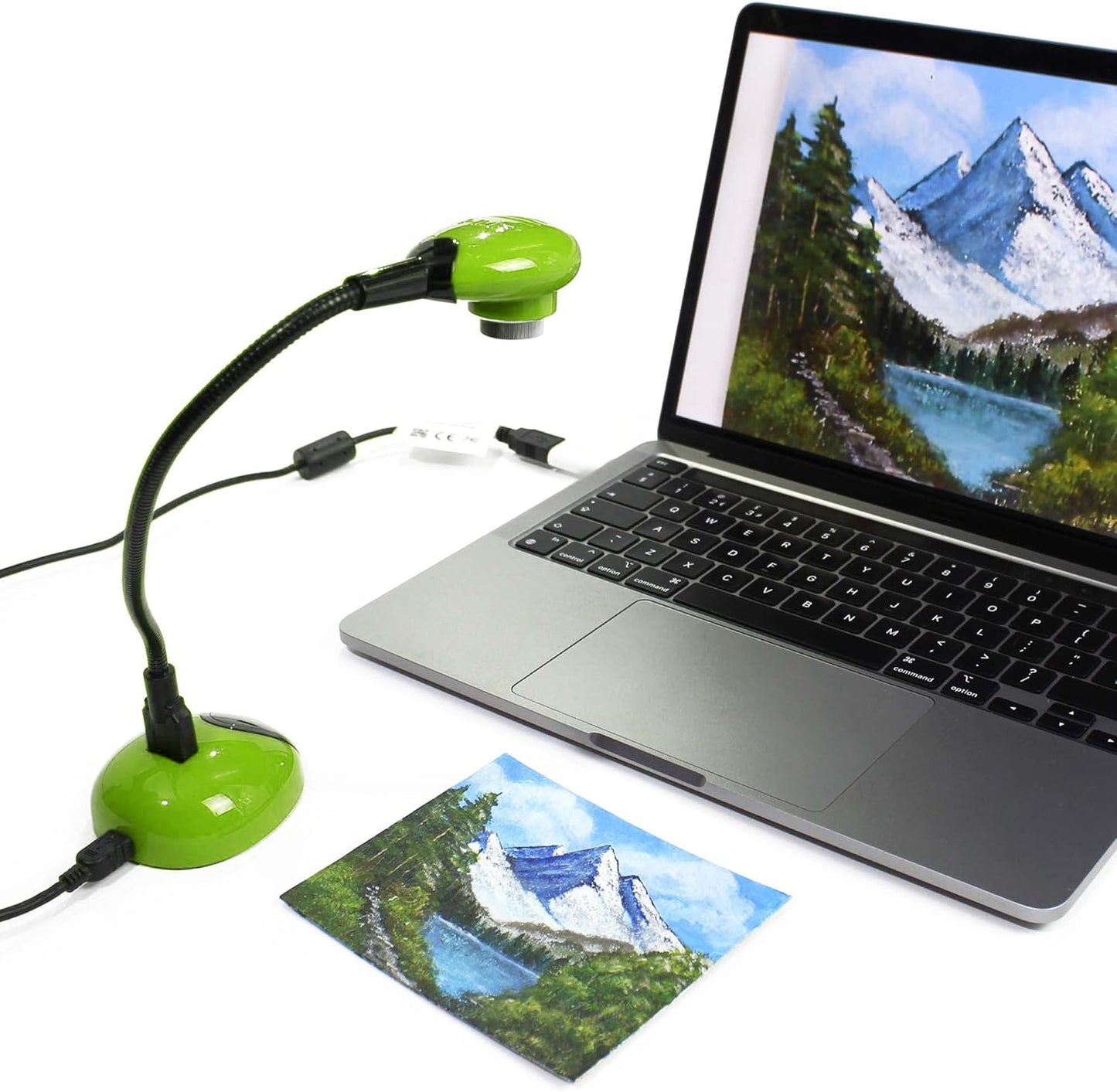 Mobile USB Kamera und Visualizer mit Tragetasche, Kamera in Grün mit Tragetasche
