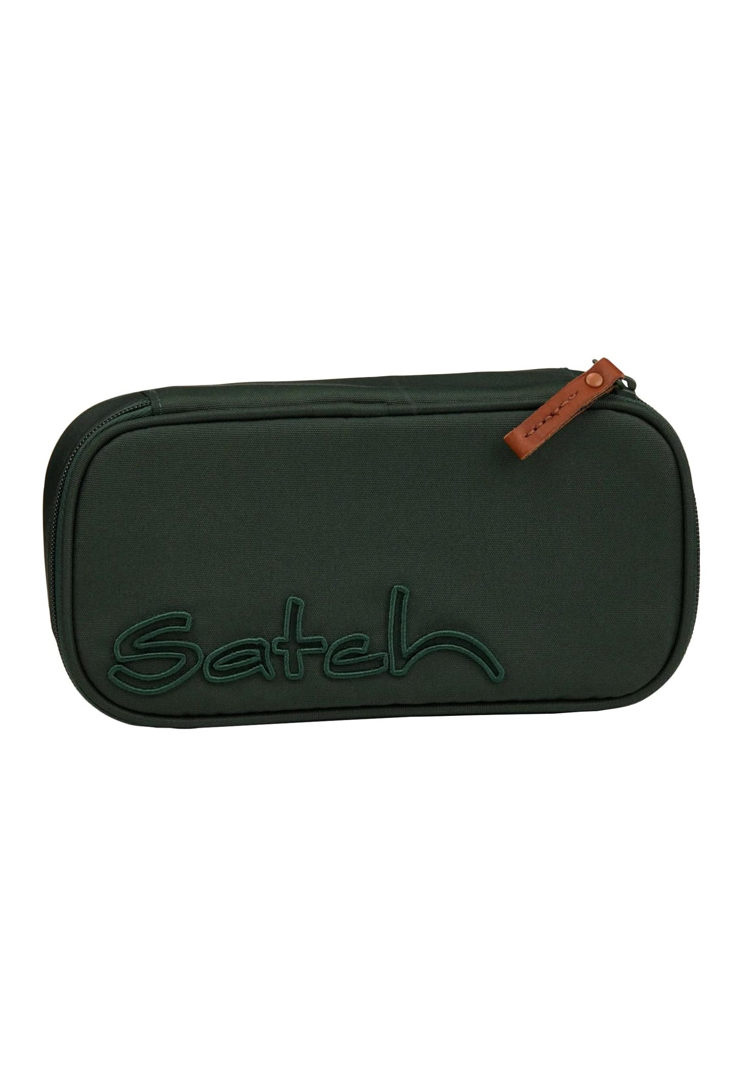 Schlamperbox mit Trennfach und Geodreieck-Halter, Nordic Forest Green - Dunkelgrün