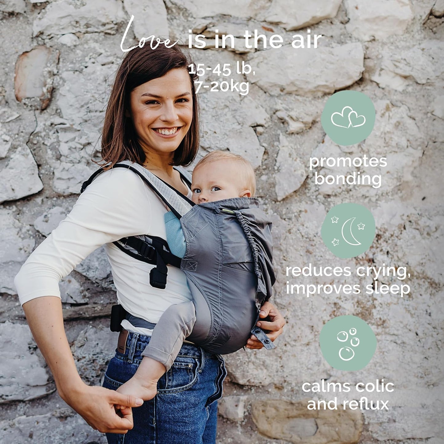 Babytrage & Kindertrage, Grey 1 Stück (1er Pack)