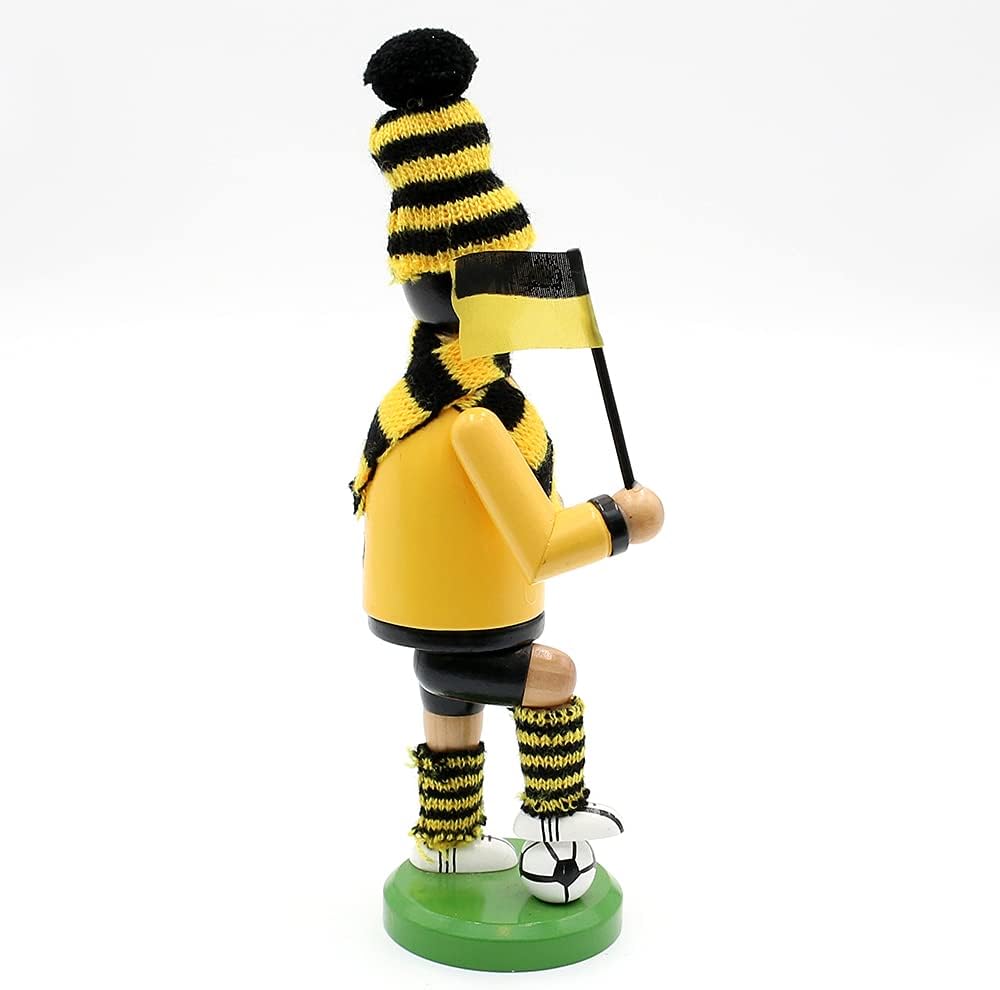 Räuchermann Fussballer, Schwarz / Gelb