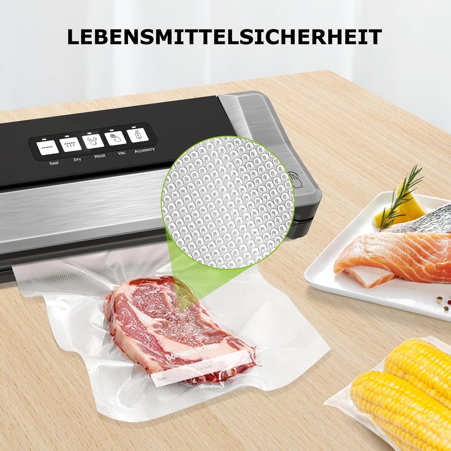 100-teiliges Vakuumbeutel-Set, 100 beutel 20x30cm