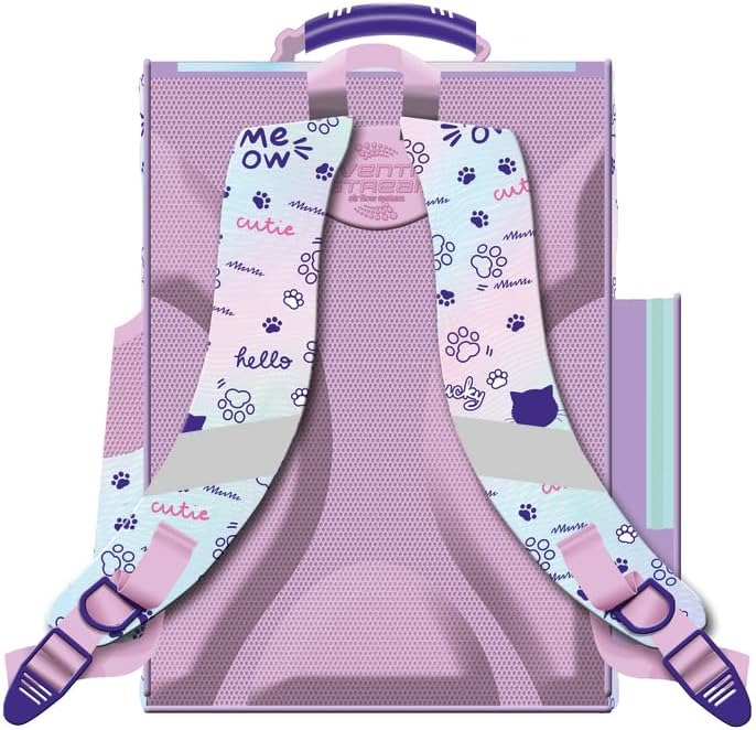 4-teiliges Schulranzen-Set Katze Motiv, 4er-set
