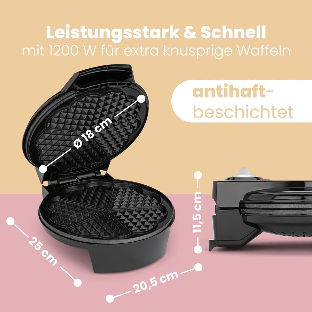 Herzwaffeleisen, Schwarz