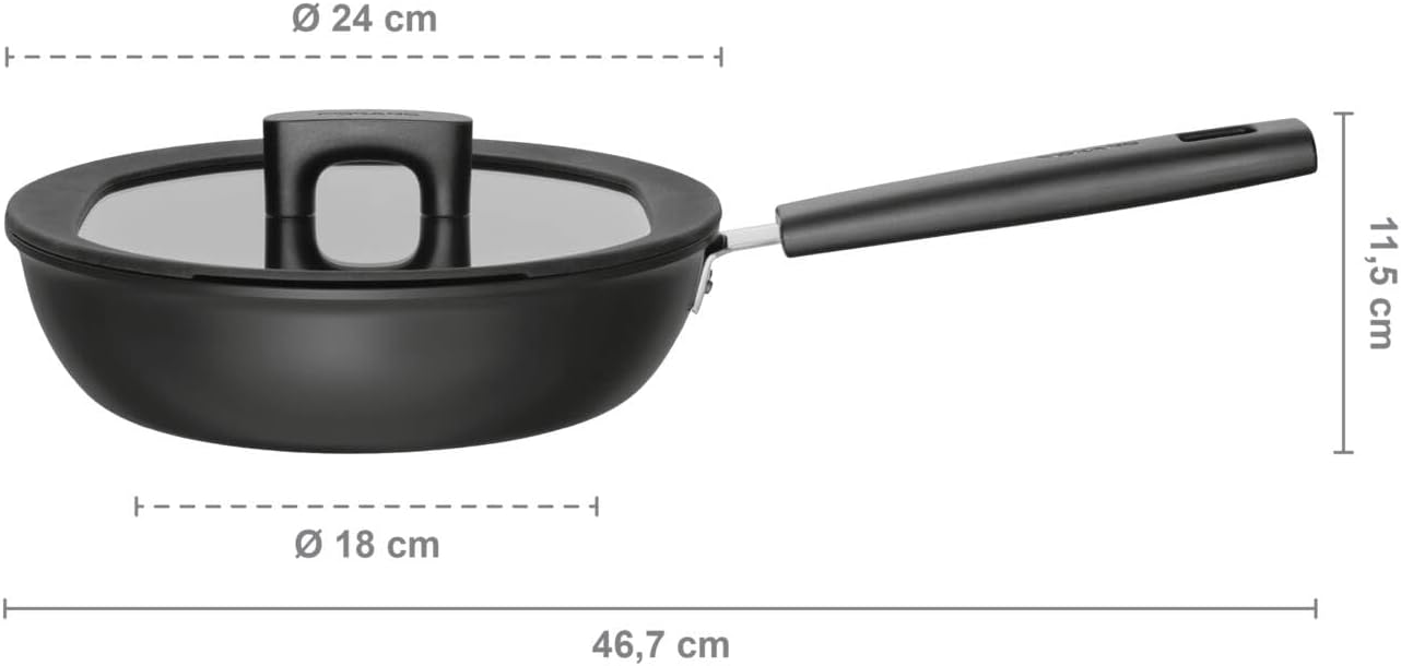 Sautierpfanne mit Deckel, 24 cm, Ø 24 cm