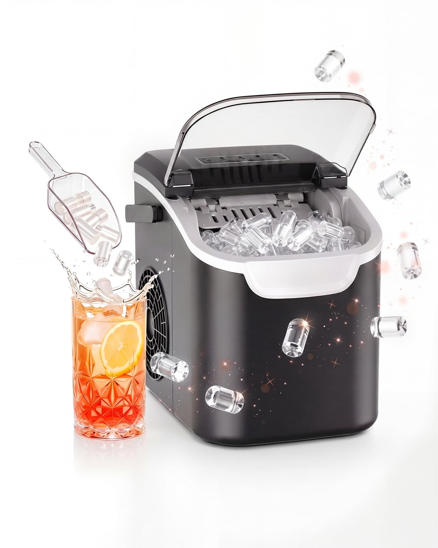 Eiswürfelmaschine, Tiefschwarz