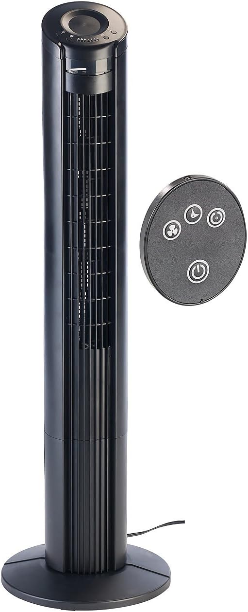 Turmventilator mit Magnet-Fernbedienung & 90°-Oszillation