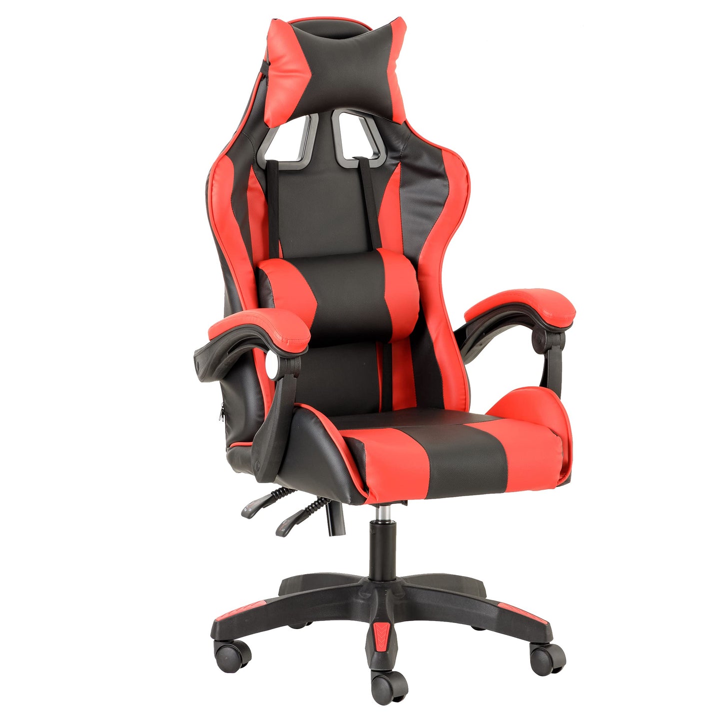 Ergonomischer Gaming-Stuhl HNR551 mit verstellbarer Rückenlehne, Rot