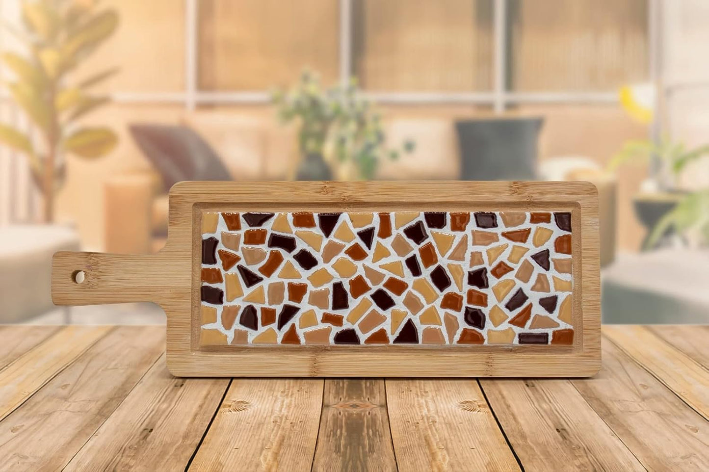 Mosaik-Servierbrett DIY-Set, Sand