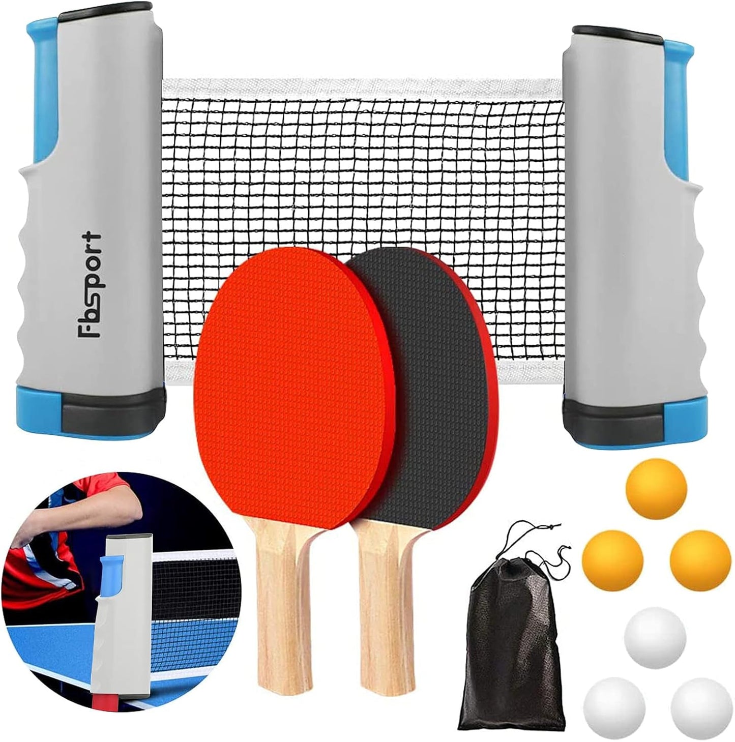 Tischtennis Set, grau
