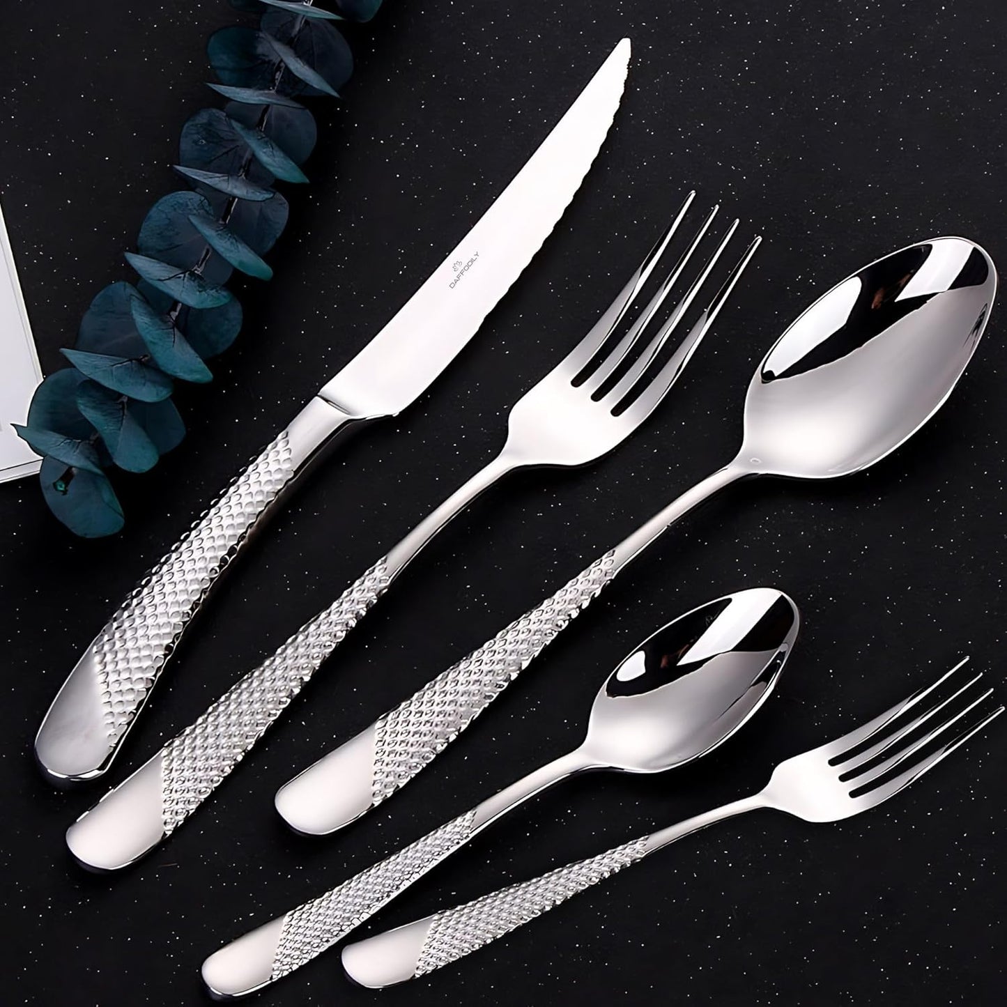 Luxus Besteck-Set 30-teilig für 6 Personen, Silber-30 Teiliges