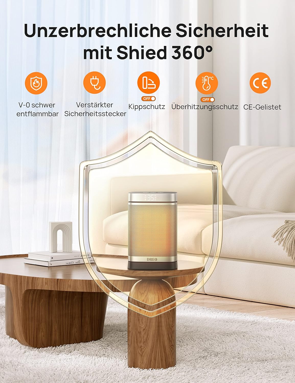 Atom One Heizlüfter, Standard Silber
