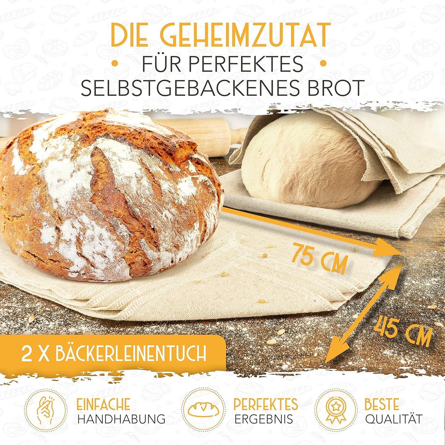 Bäckermesser-Set, Bäckermesser + Bäckerleinen