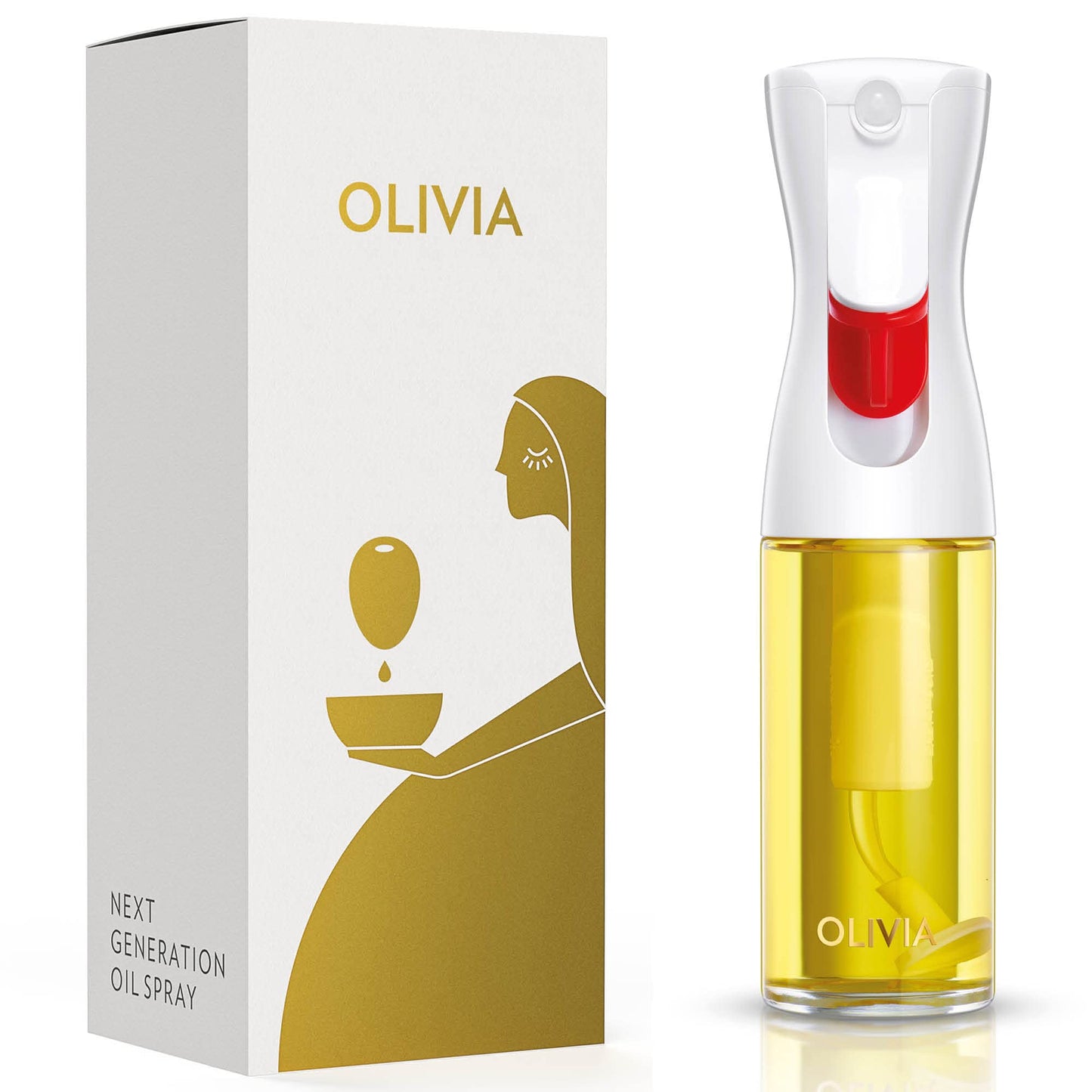 Ölsprüher mit kontinuierlicher Sprühtechnik 130ml, Goldenes Logo