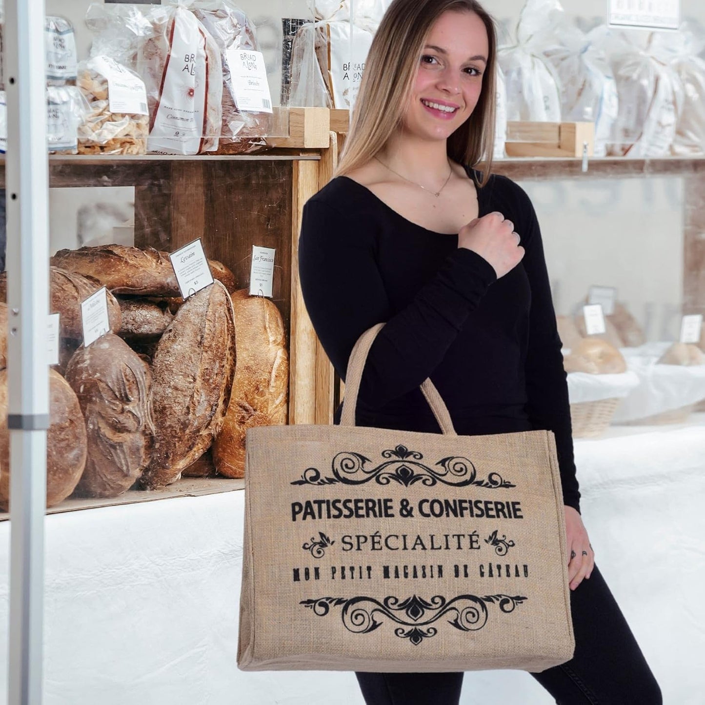 Jute Shopper - Einkaufstasche, Beige