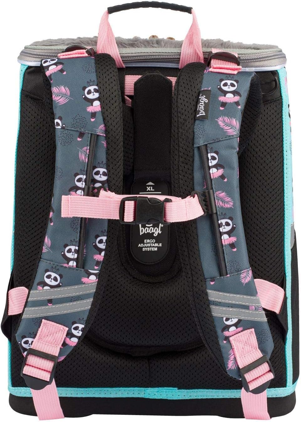 3-teiliges Schulranzen-Set, Panda Neu