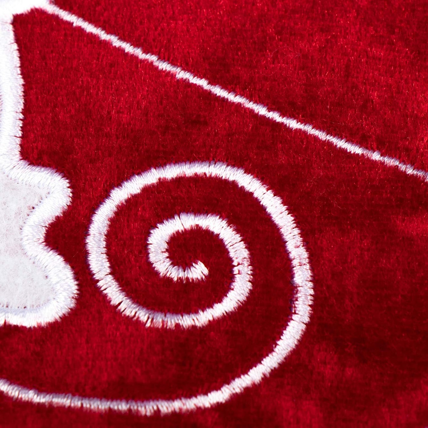Weihnachtsbaumdecke mit Weihnachtsschlitten-Motiv, Ø 100 cm, Schlitten - Rot/Weiss