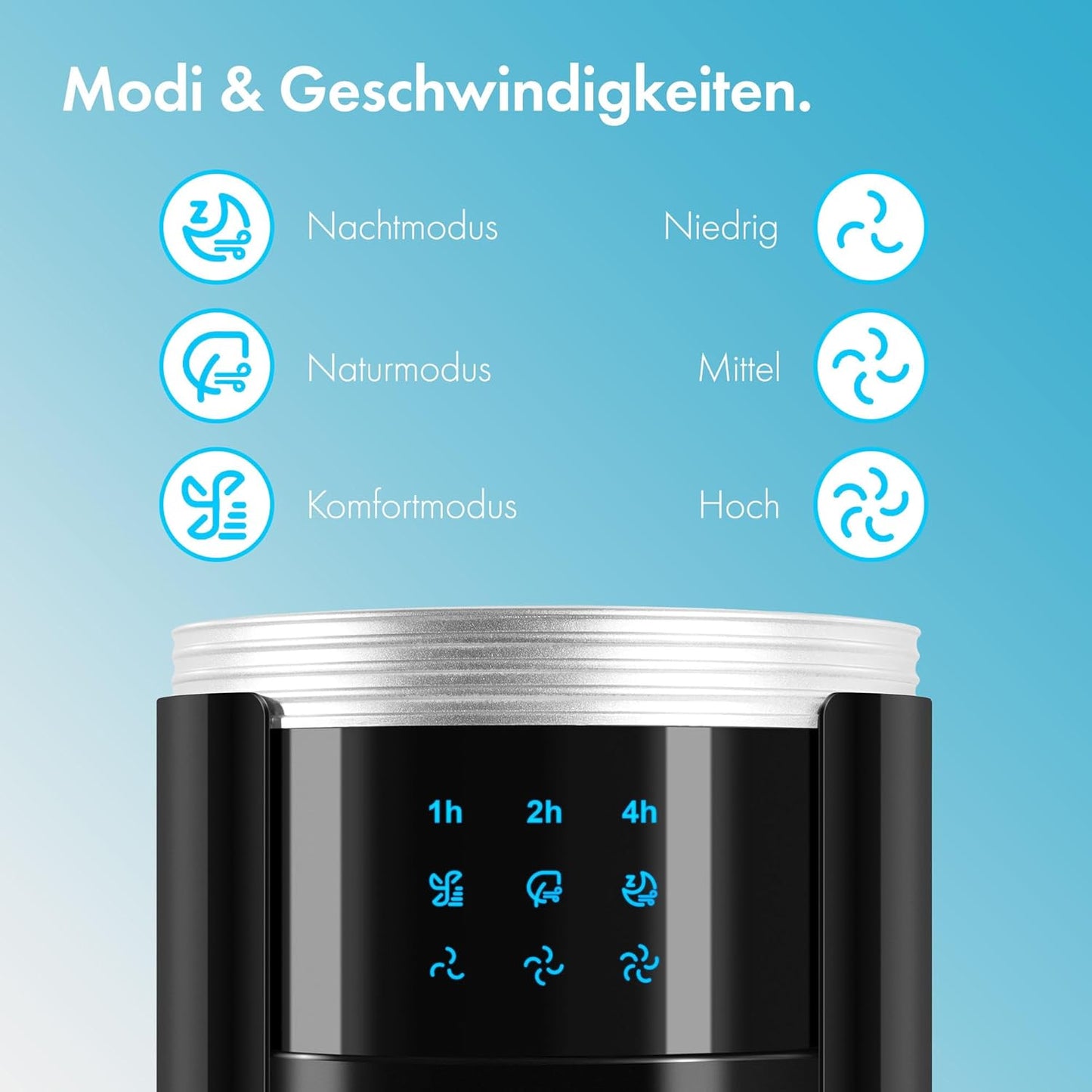 Turmventilator, Schwarz