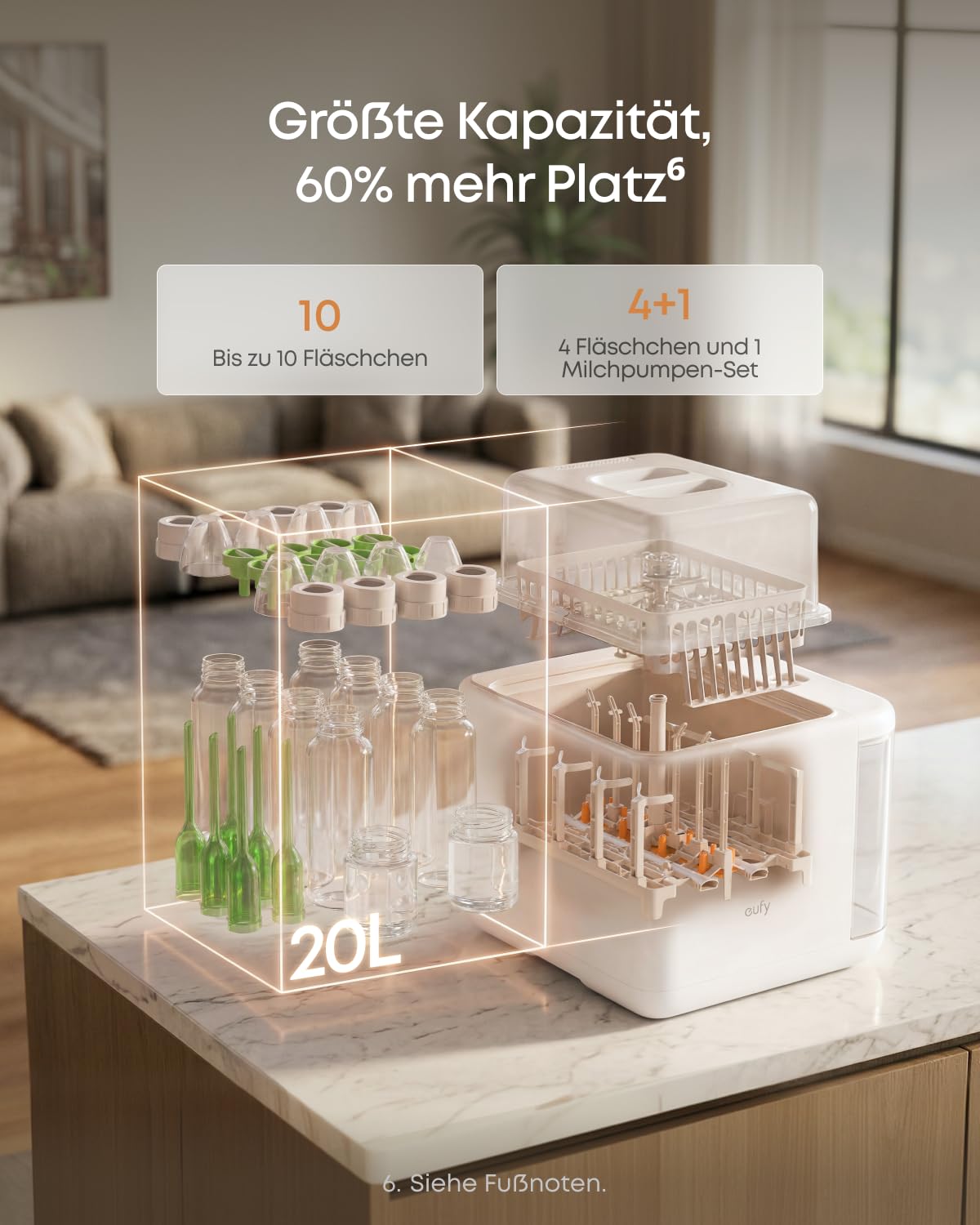 Babyflaschen-Spülmaschine S1 Pro mit Dampfsterilisator