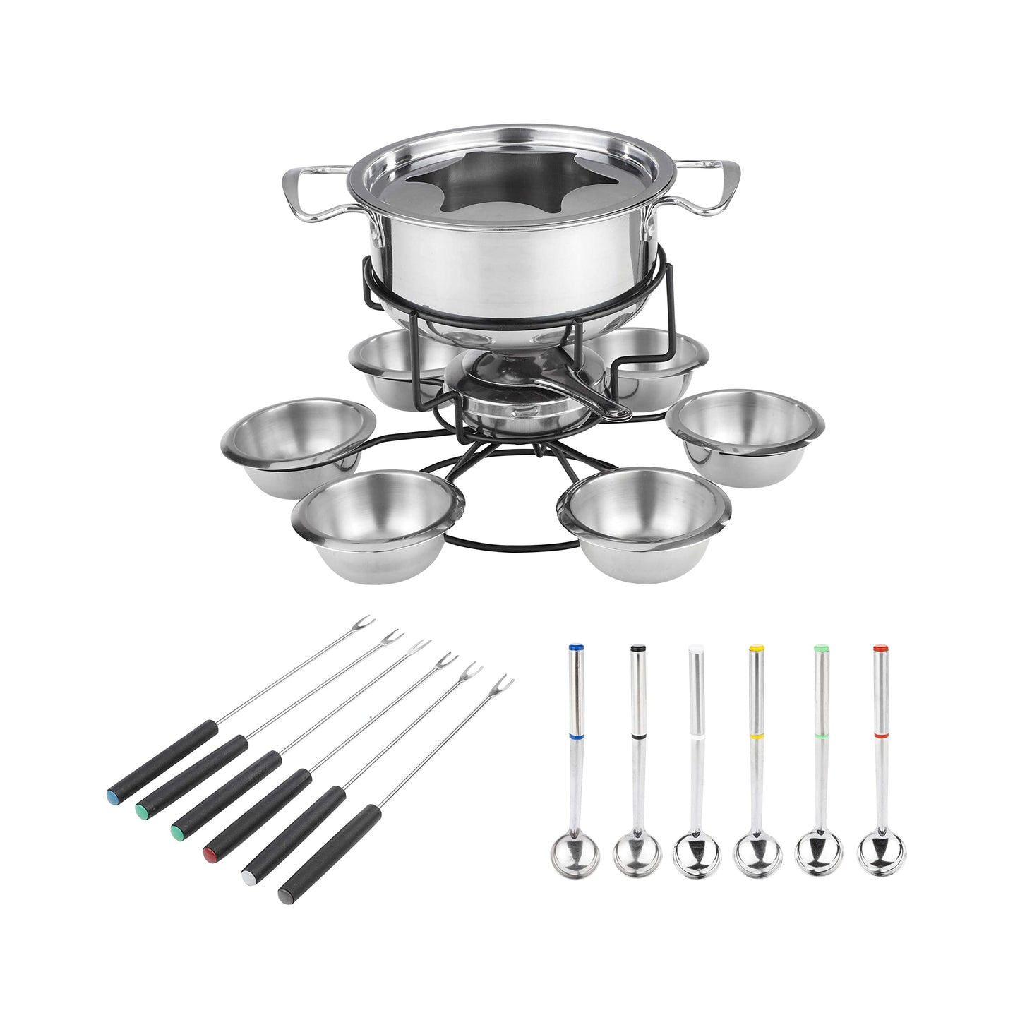 Fondue-Set mit Drehgestell für 6 Personen