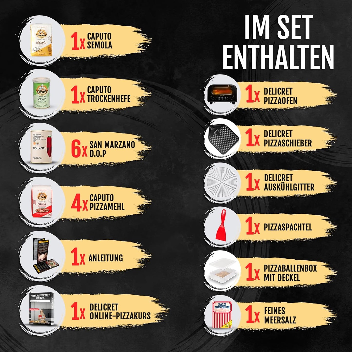 Elektrischer Pizzaofen-Set für Napoletana Pizza, Deluxe Kit
