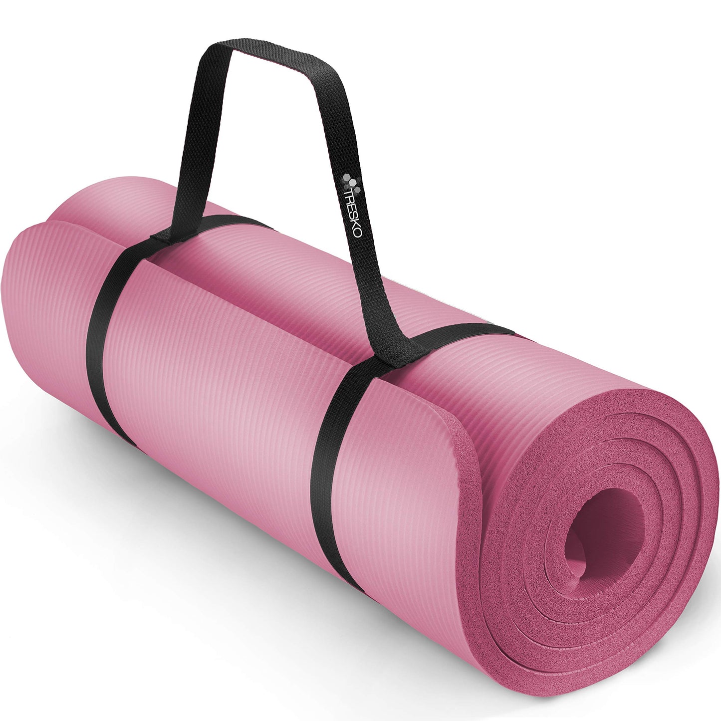 Gymnastik- & Yogamatte, Rosa 185 x 60 x 1,5cm
