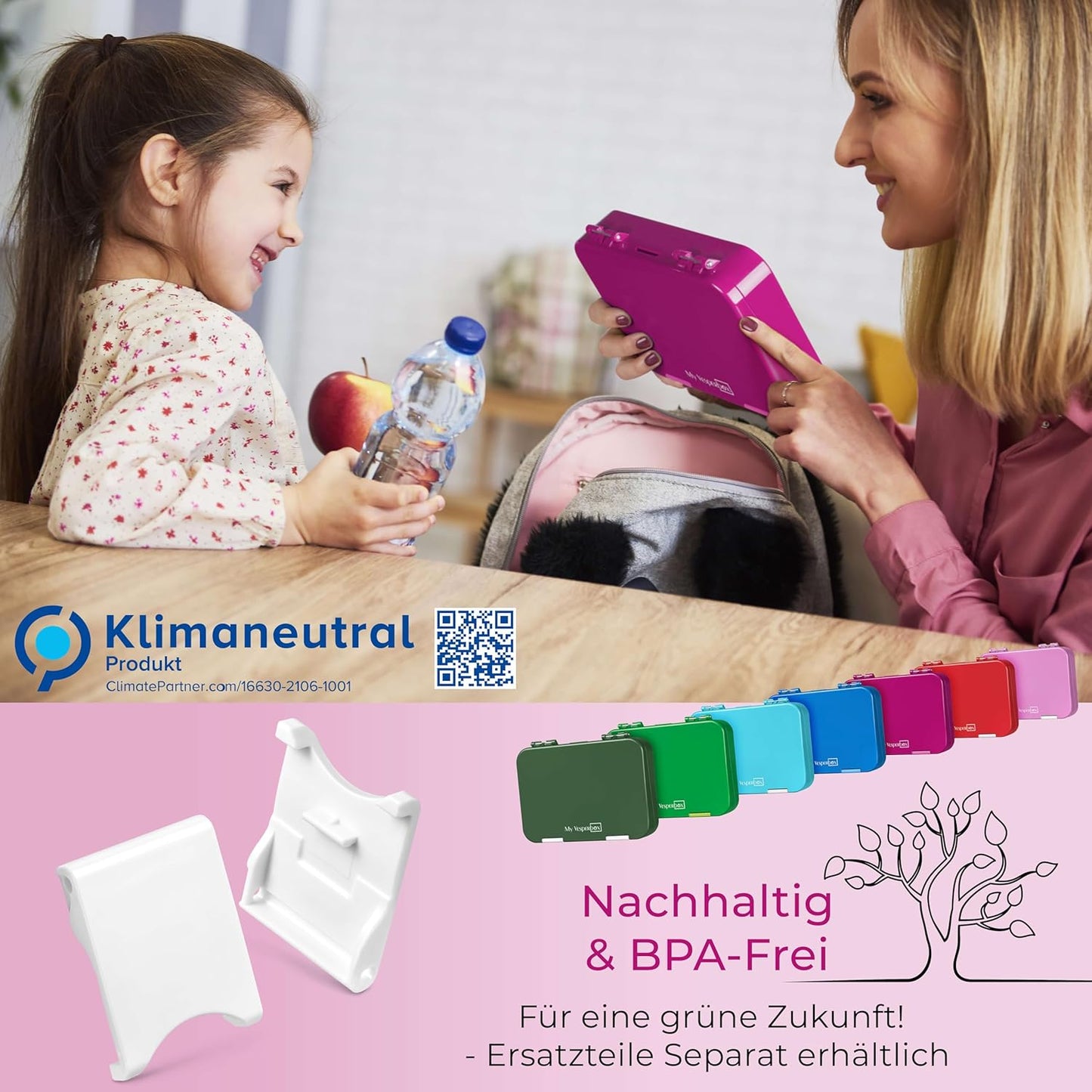 Len Bento Box für Kinder, Lila