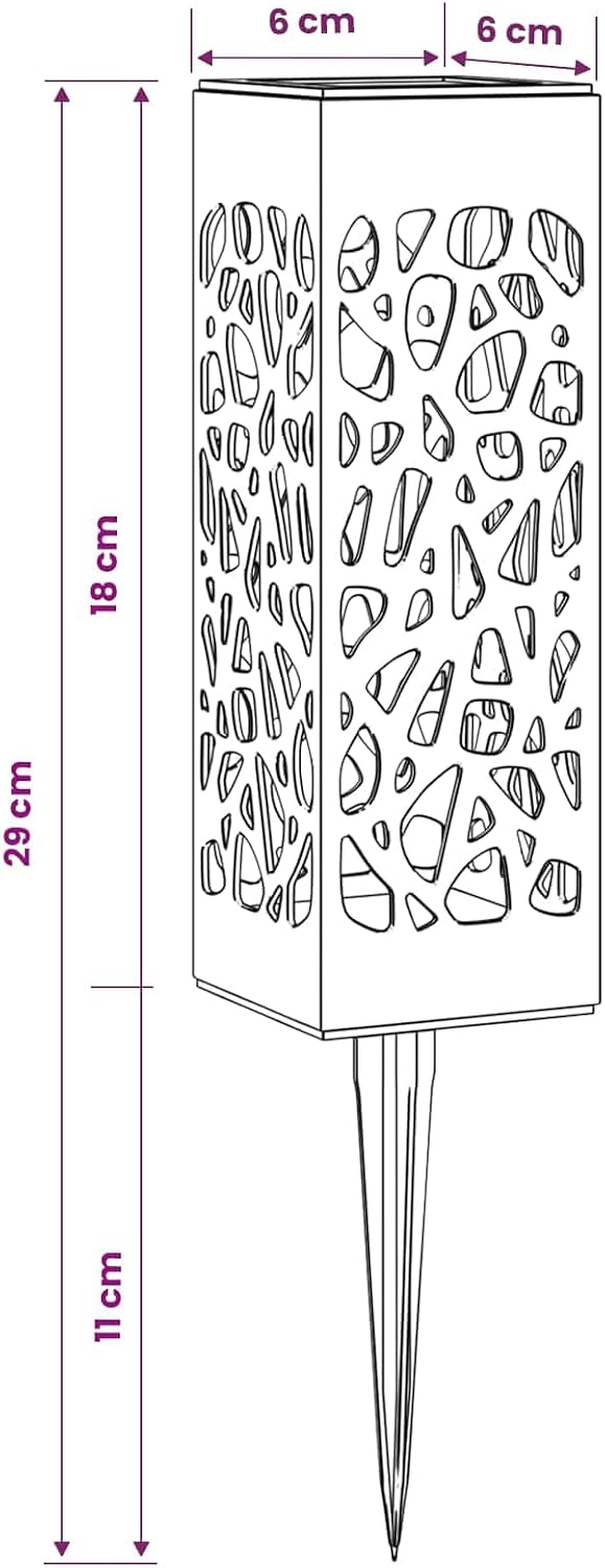 Solarleuchten mit Erdspiess, 8 Stück, 8