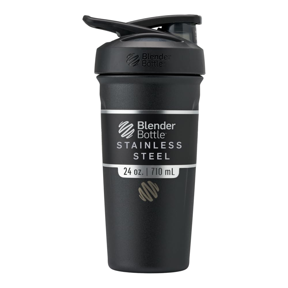 Thermoflasche mit BlenderBall, Schwarz Single
