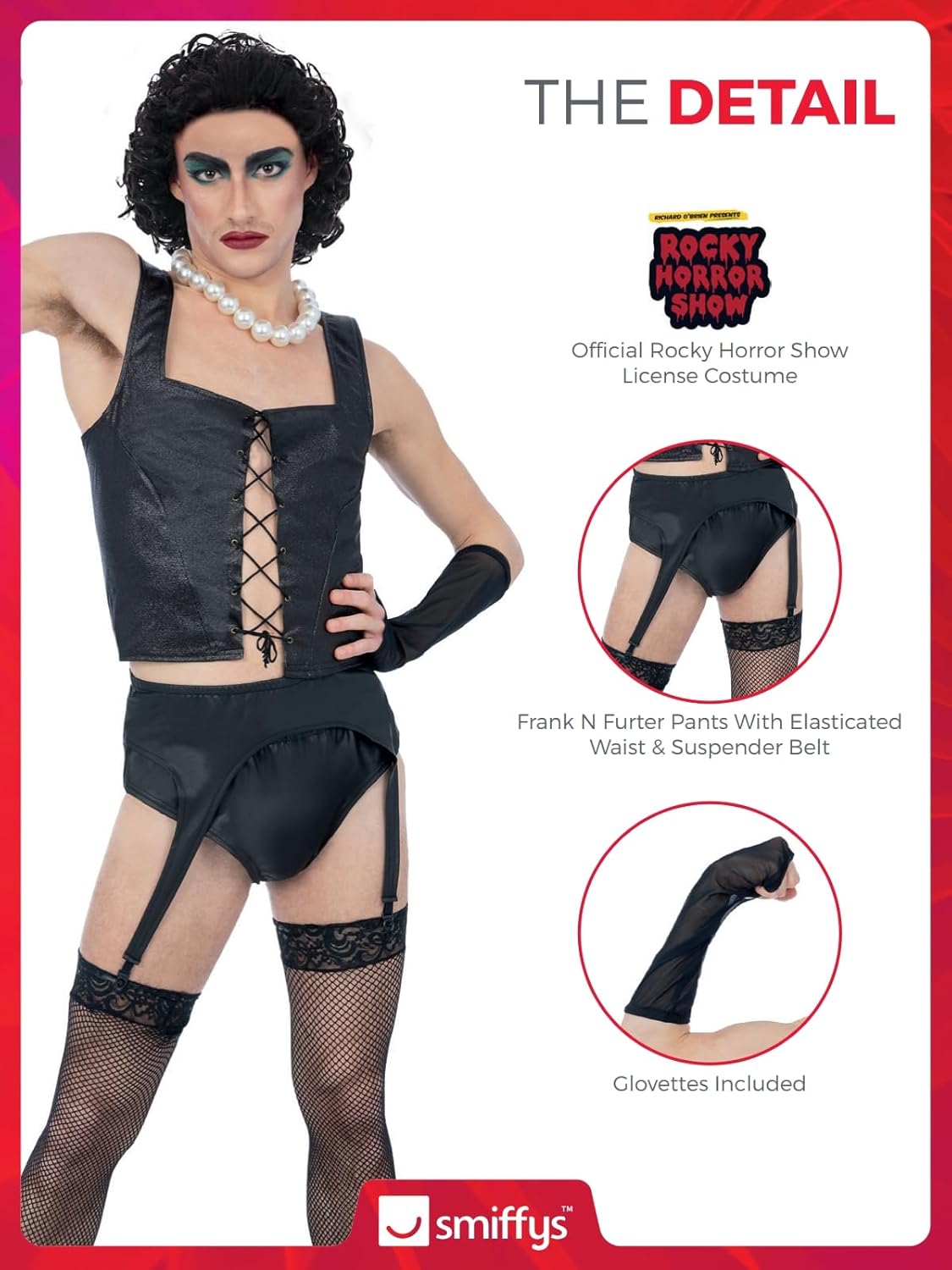 Rocky Horror Show Kostüm-Set, Large (Chest 42-44)