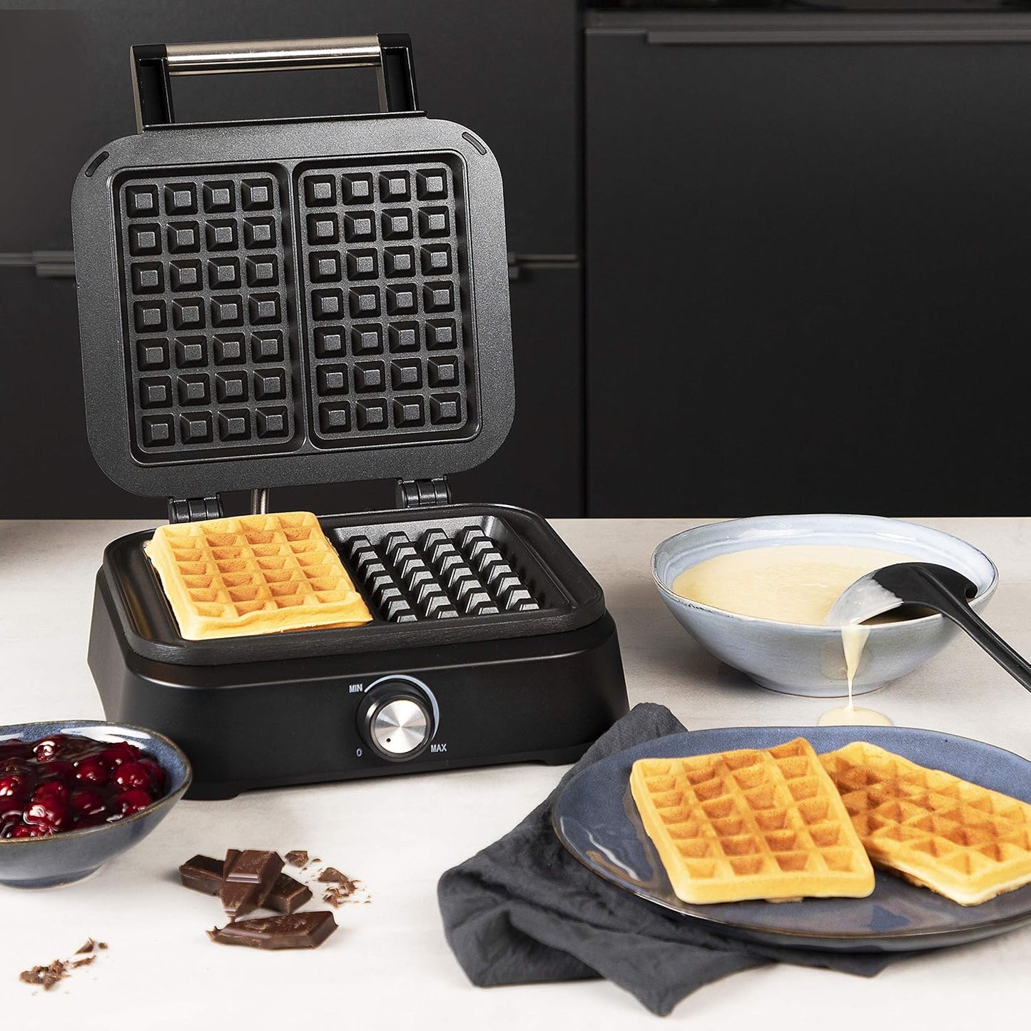 Deluxe - Waffeleisen für Belgische XXL Waffeln, Belgische XXL Waffeln