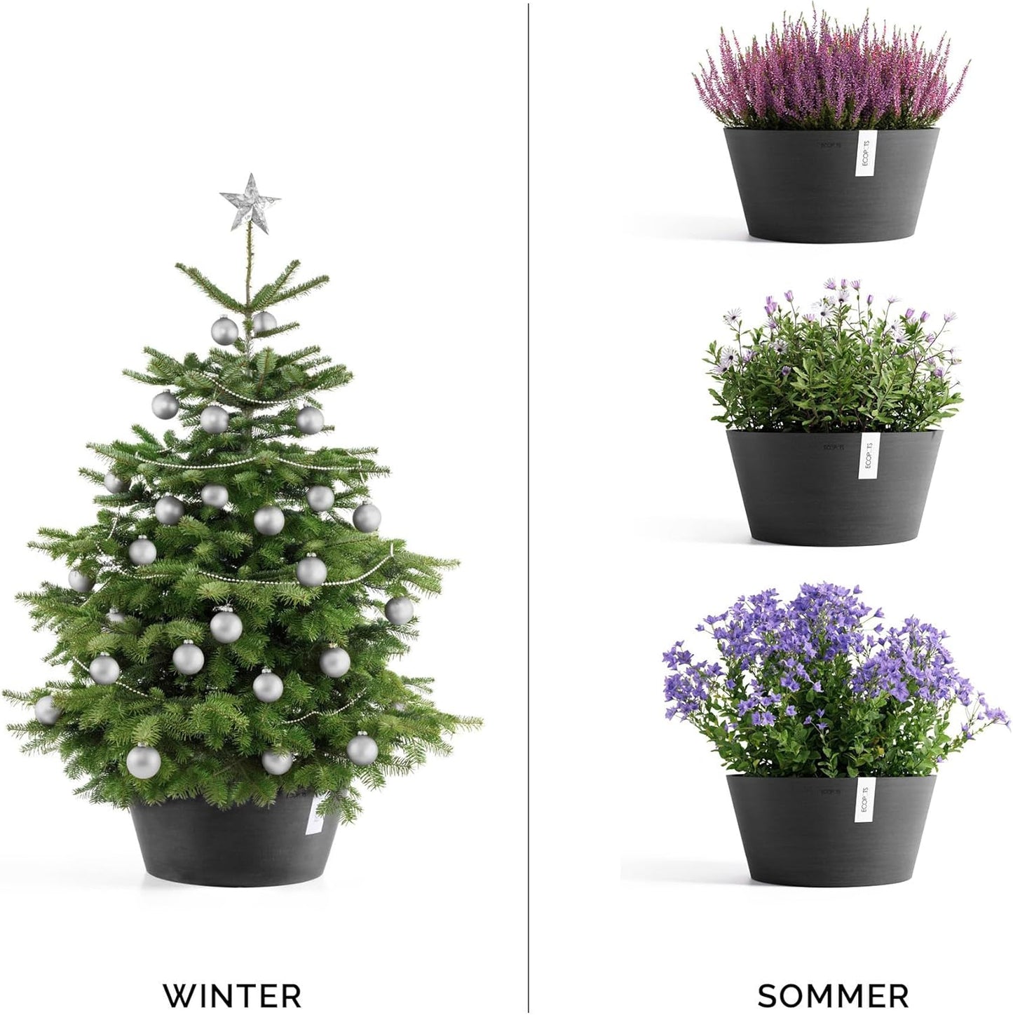 Christbaumständer mit Wasserspeicher, ø 50 cm Dunkelgrau