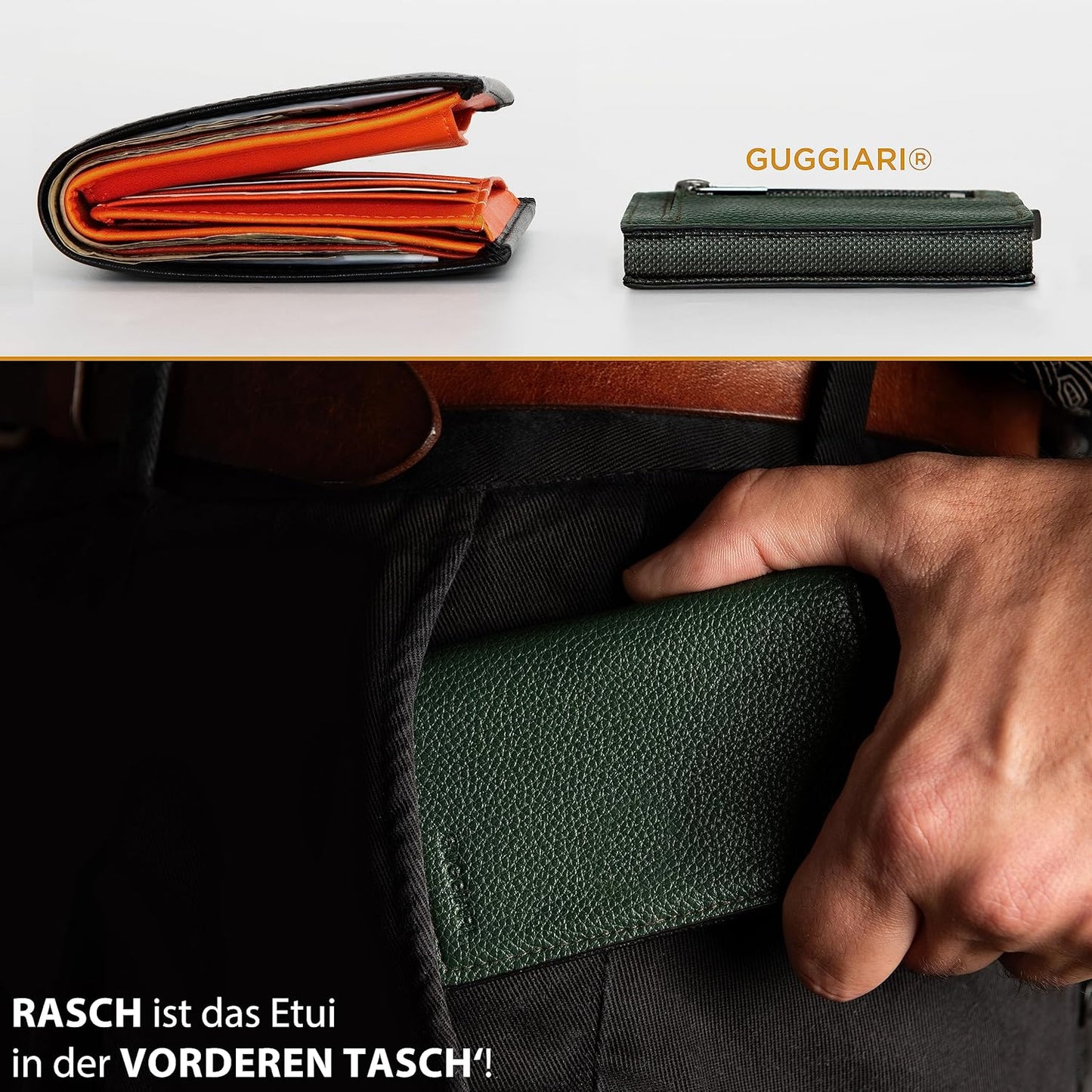 Kreditkartenetui mit Münzfach und RFID-Schutz, Forest Kunstleder