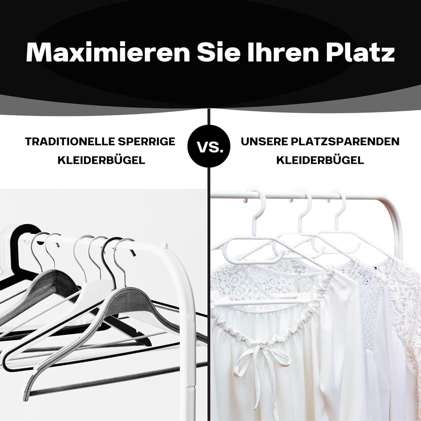Kleiderbügel Modell Flex, 50 Stück, drehbare Haken