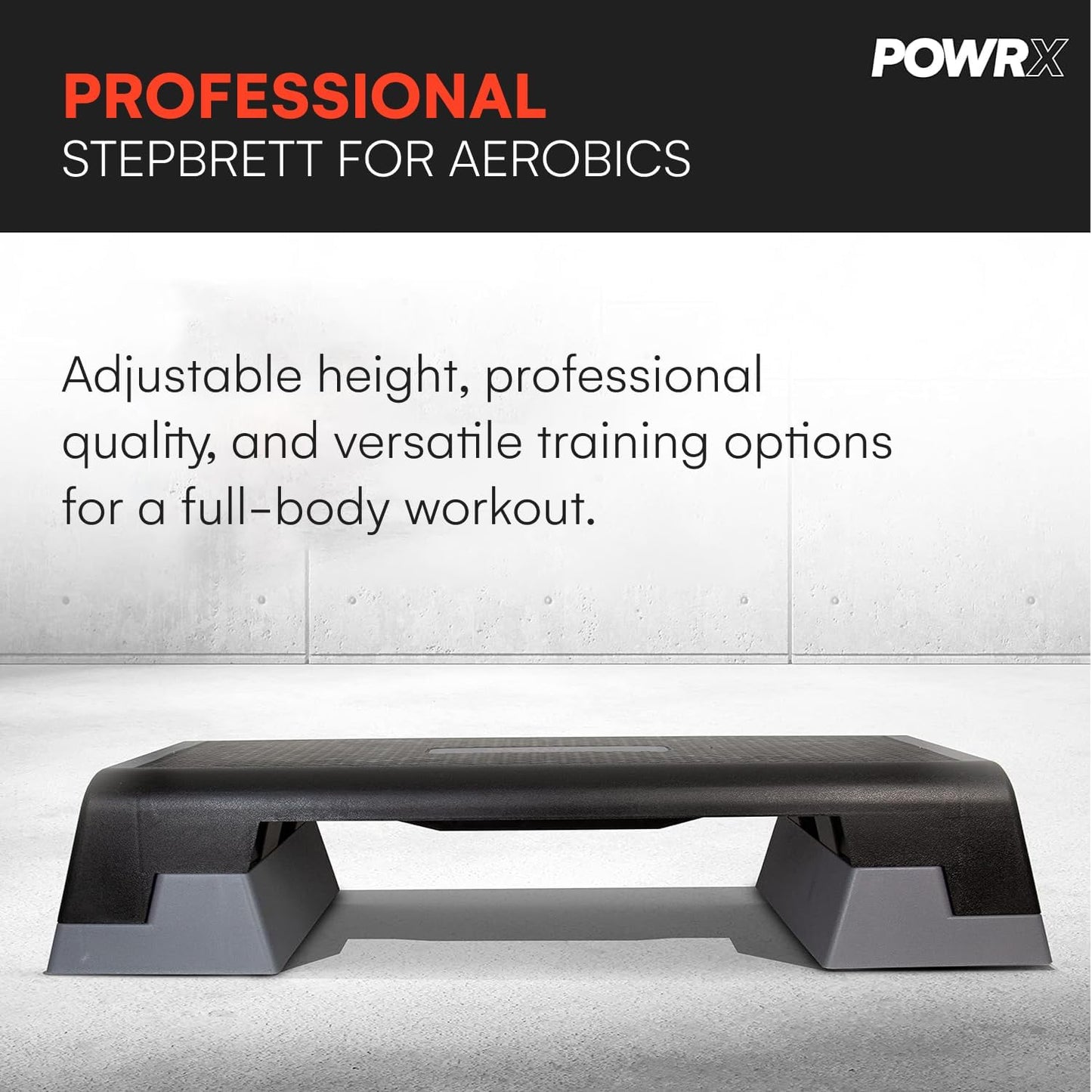 Höhenverstellbares Aerobic Step Board, Elegantes Schwarz