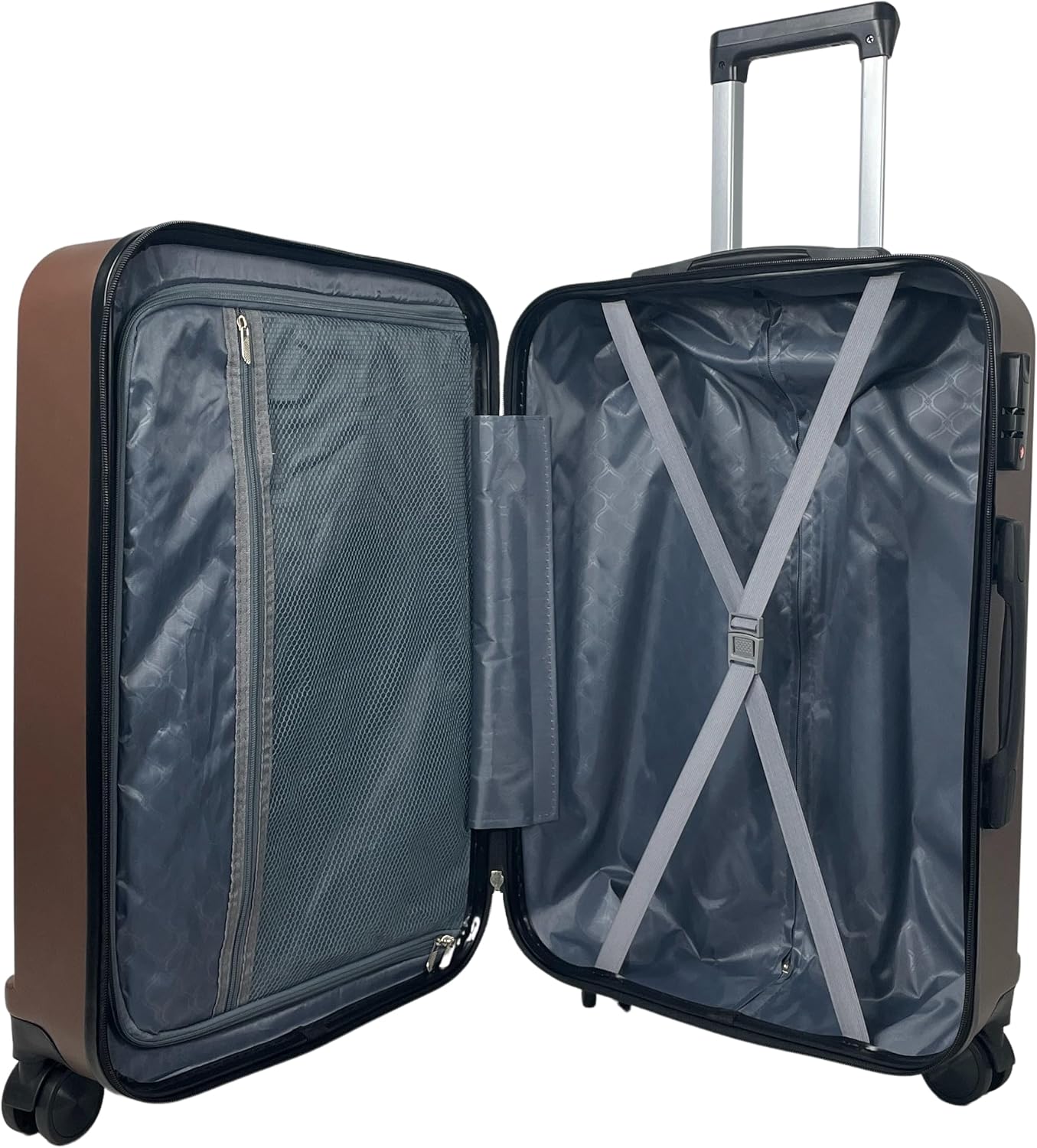 Hartschalen-Reisekoffer, Mittlere Koffer (65cm) / Koffee