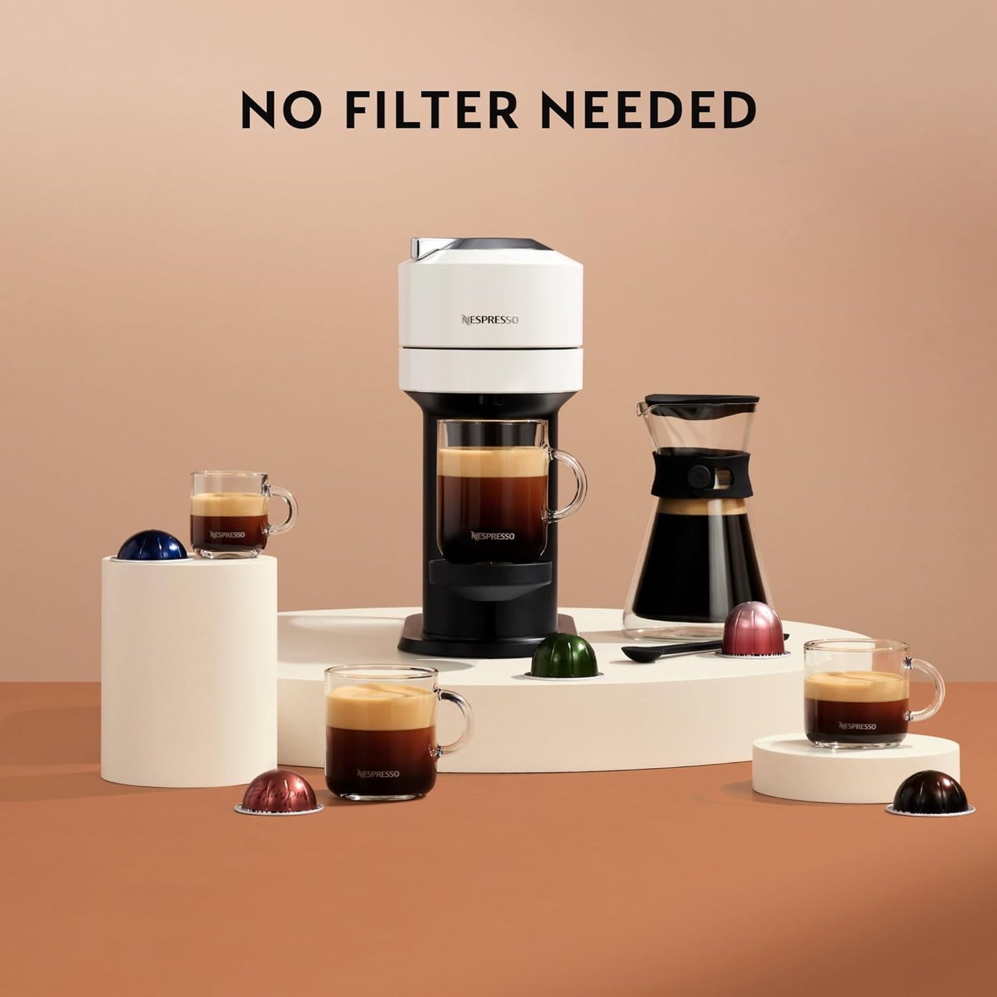 Vertuo Next Deluxe Kaffeekapselmaschine mit Milchaufschäumer, Chron Vertuo Next + Aeroccino