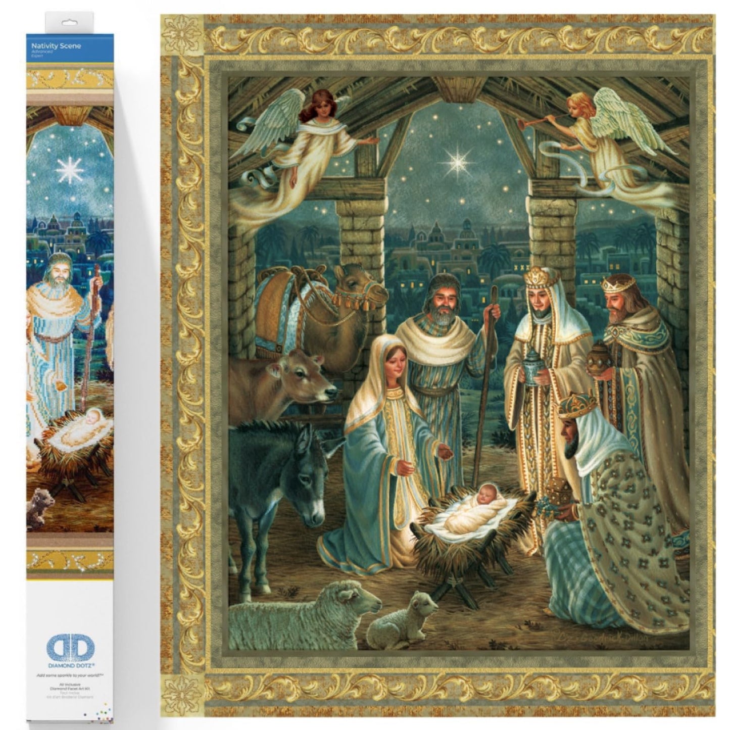 Weihnachtskrippe Diamond Painting 85 x 100 cm, Modern