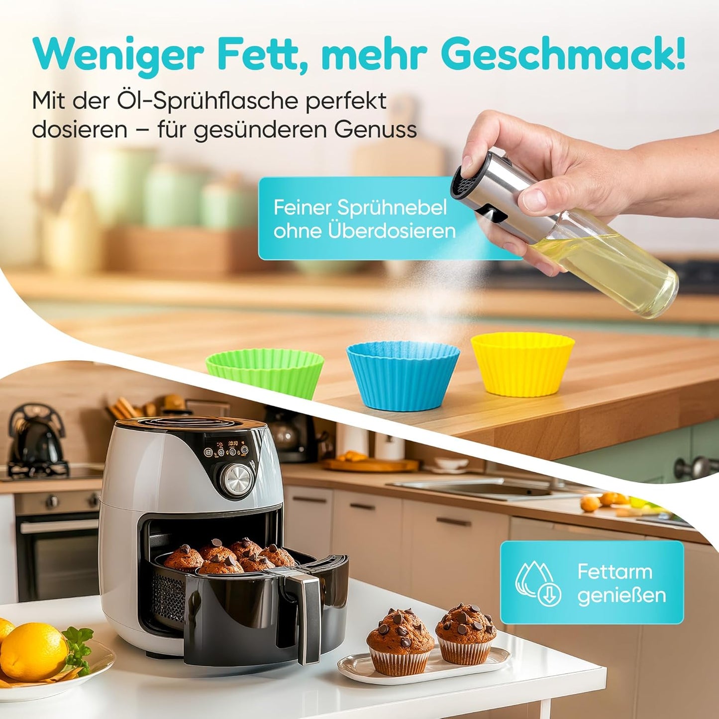 13-teiliges Airfryer Zubehör-Set für Ninja Foodi, Rechteckig , 2 Kammern
