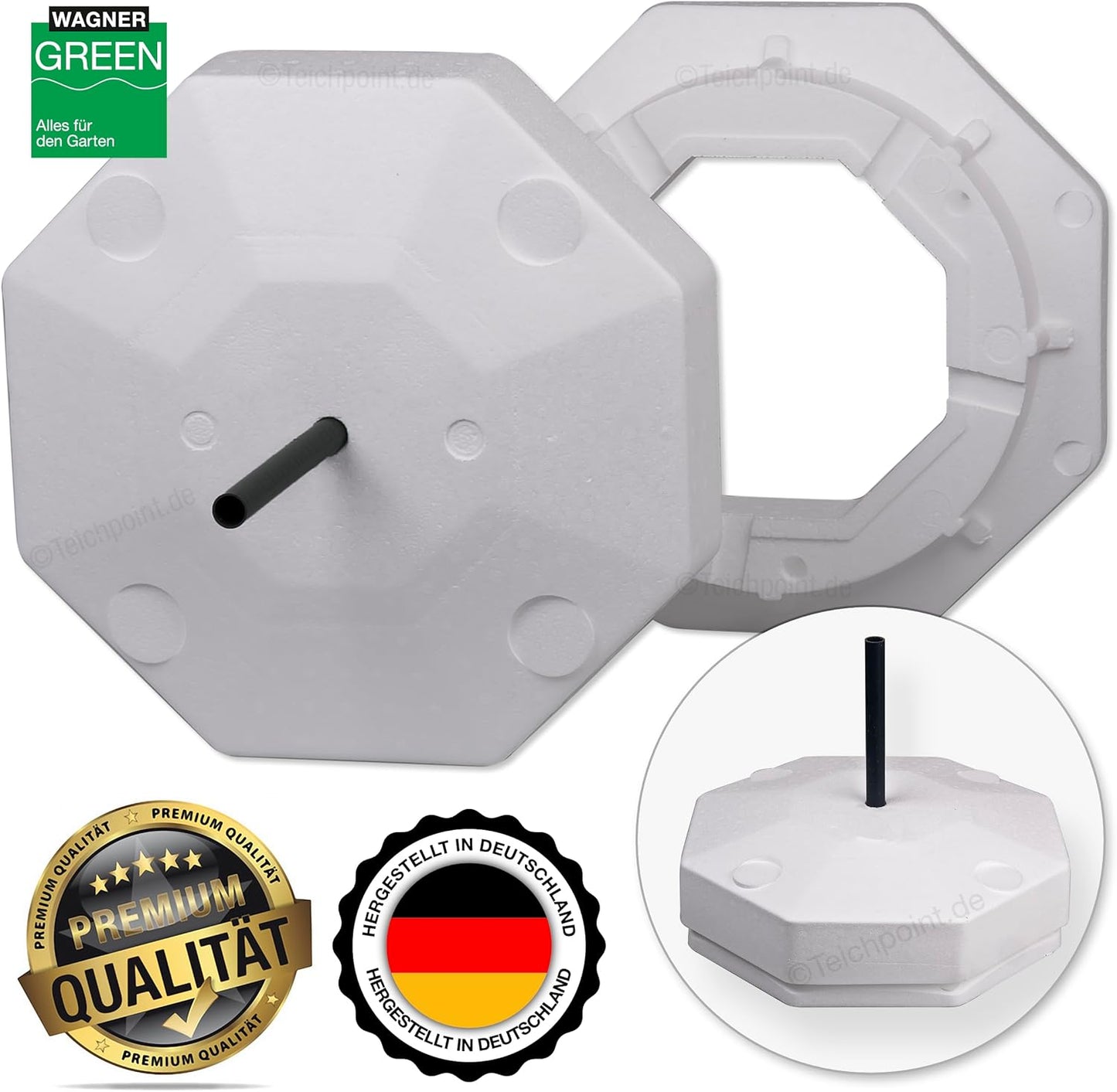 Eisfreihalter-Set mit regelbarer Luftpumpe