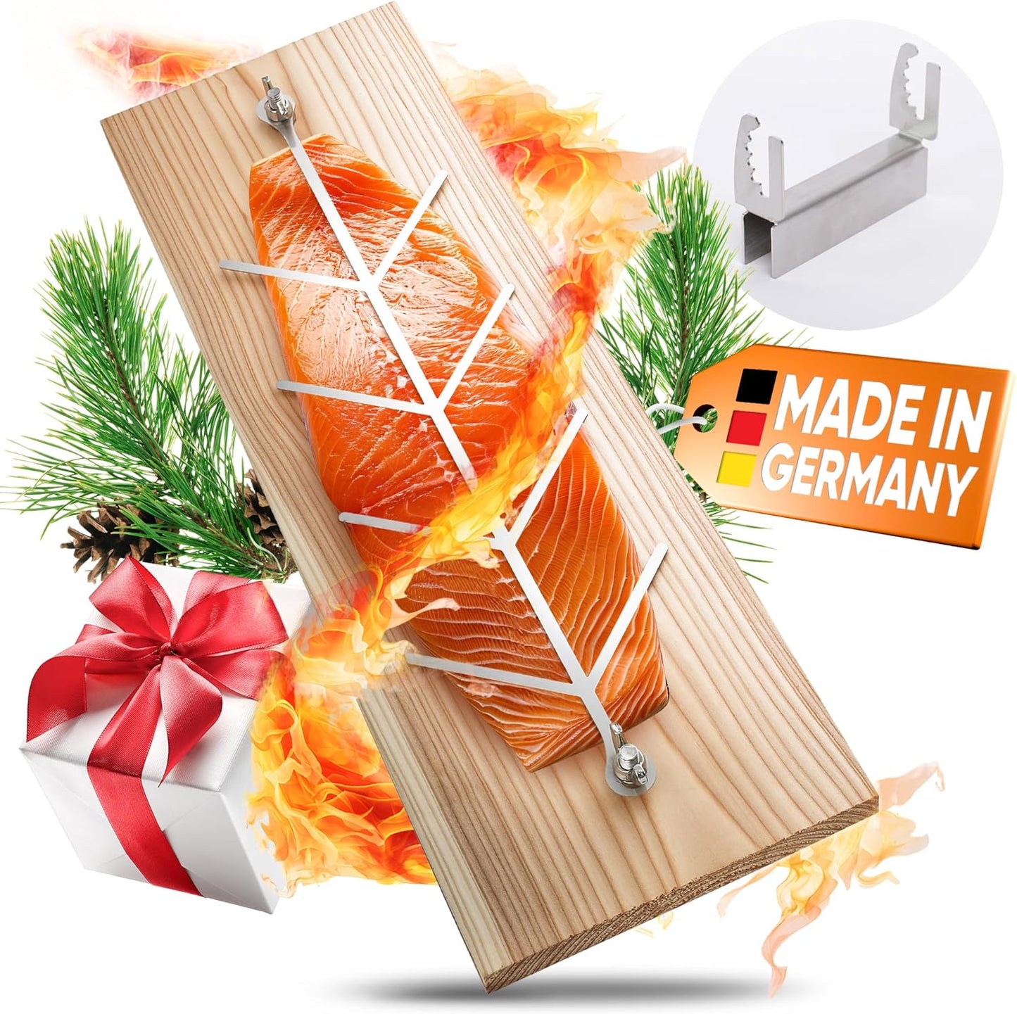 Flammlachsbrett, Lärche einzeln