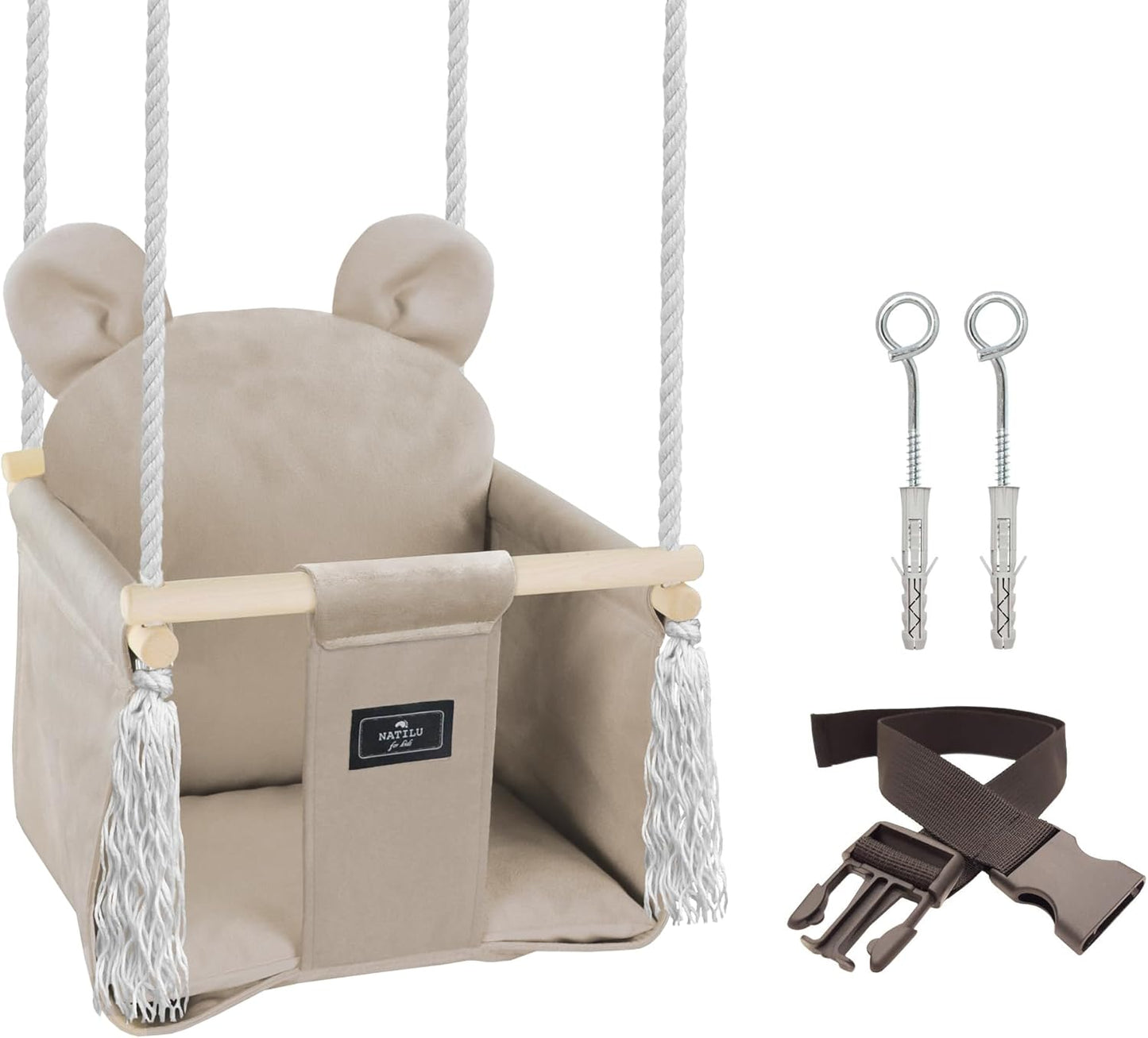 Babyschaukel, Bear Light Beige