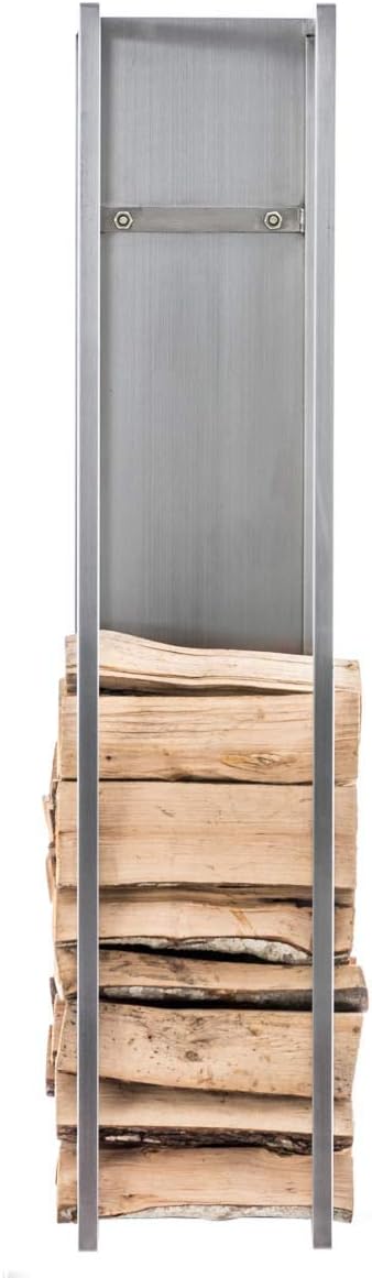Kaminholzregal Spark I (H100 cm), 100 cm, Edelstahl